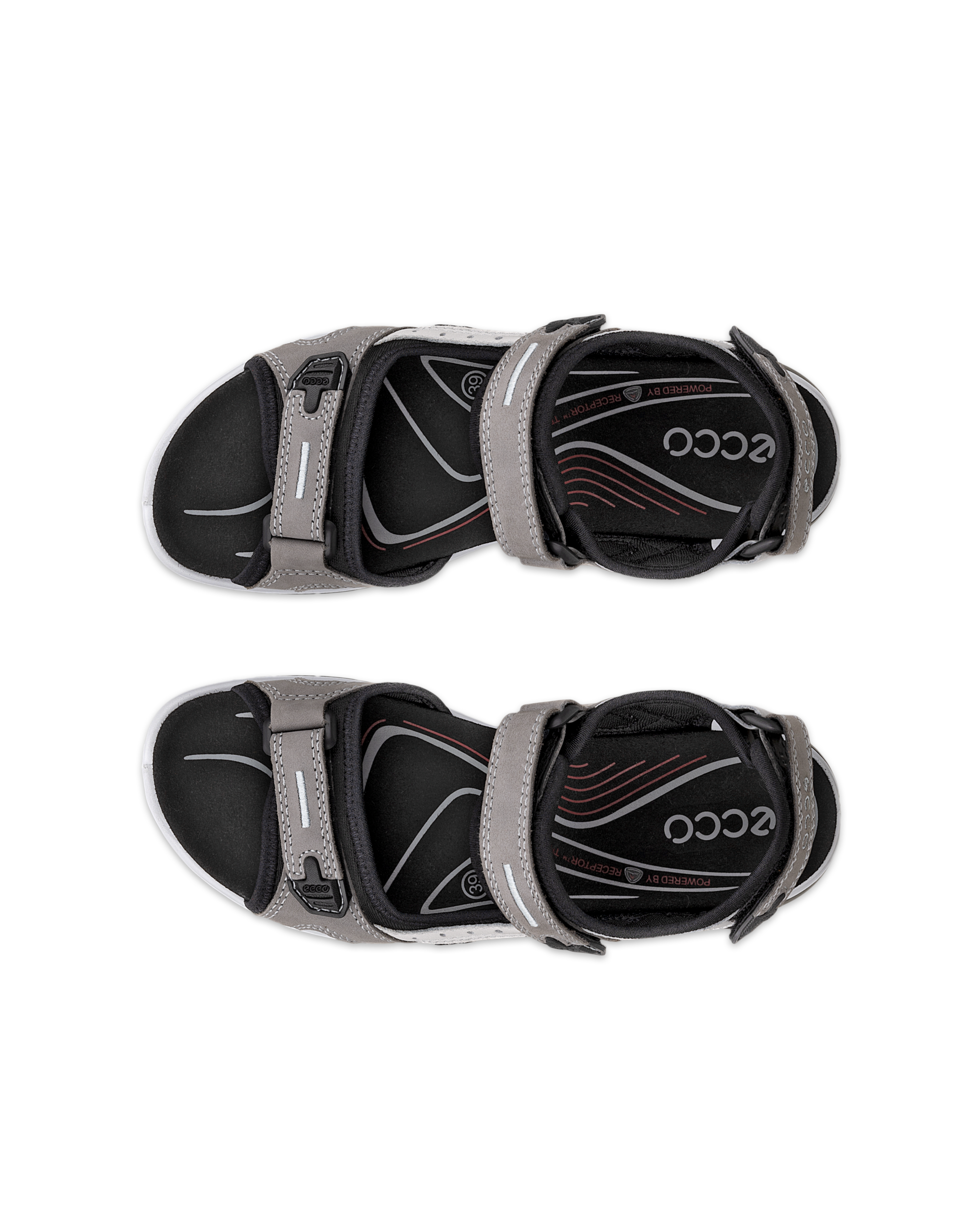 Sandalias para caminar de nobuk ECCO® OFFROAD para mujer - Gris - Top left pair