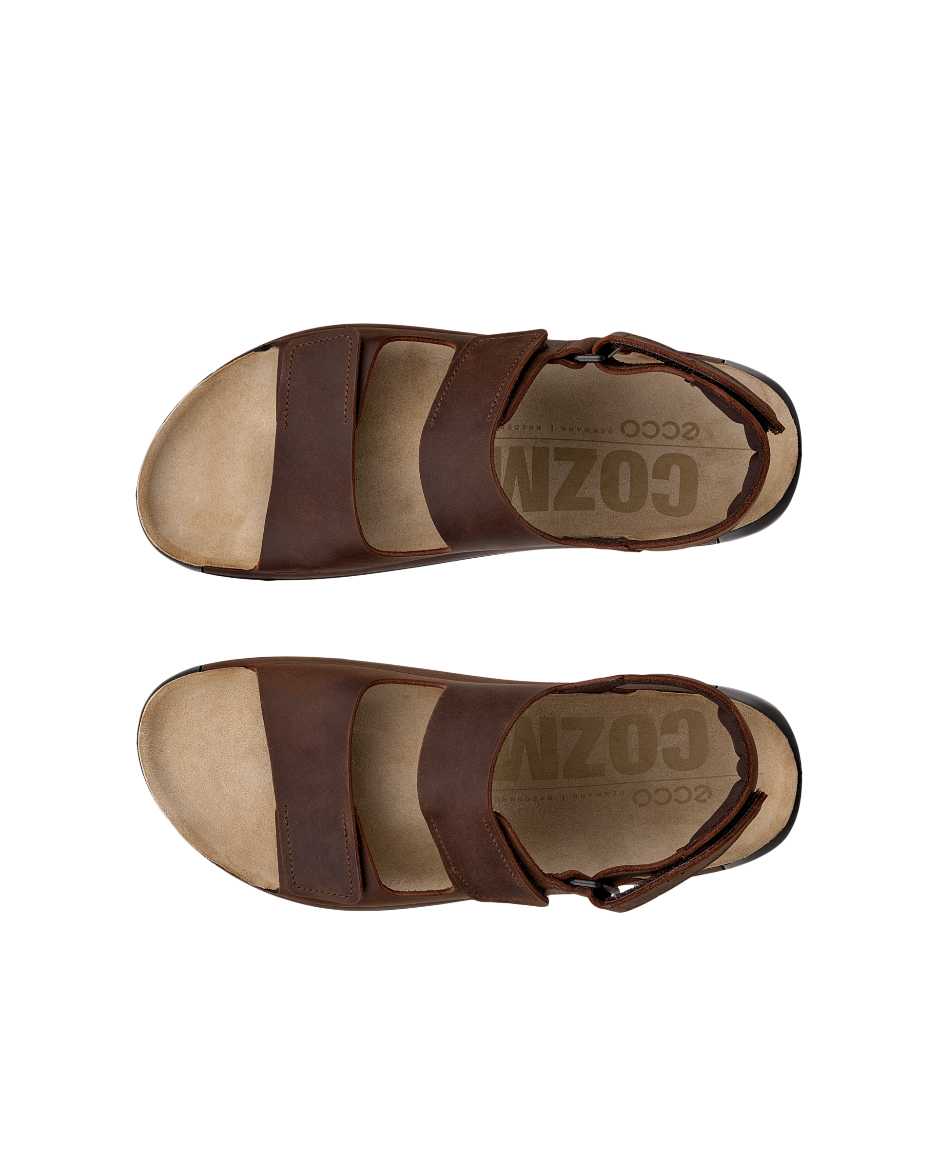 Men's ECCO® Cozmo Nubuck Two-Strap Sandal