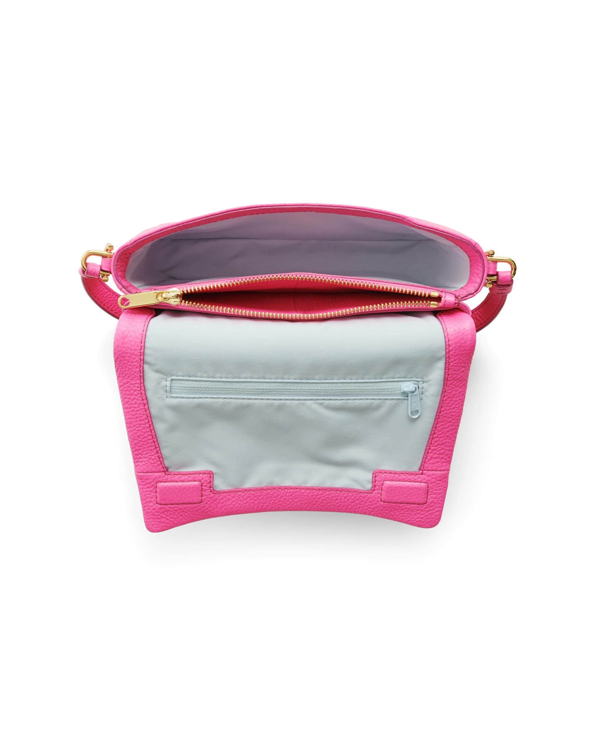 ECCO® Pinch Bag skuldertaske i læder - Pink - Birdeye