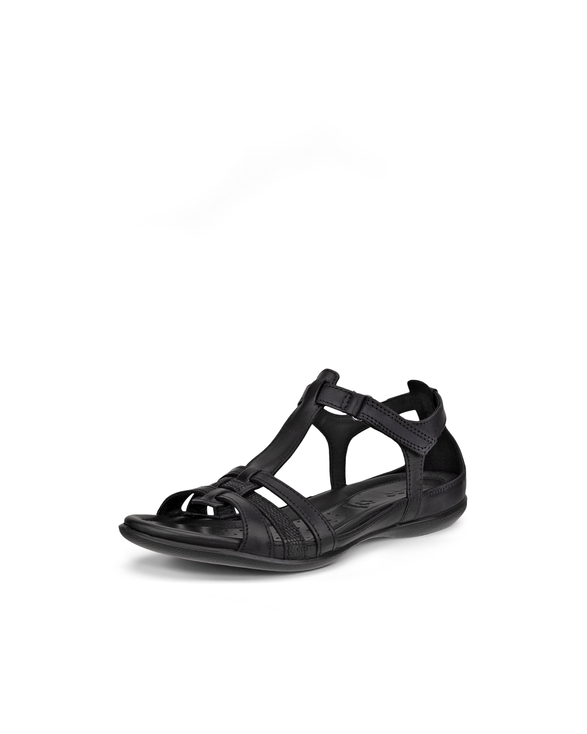 ECCO Flash T-Strap Sandal ウィメンズ レザーTバーサンダル - ブラック - Main