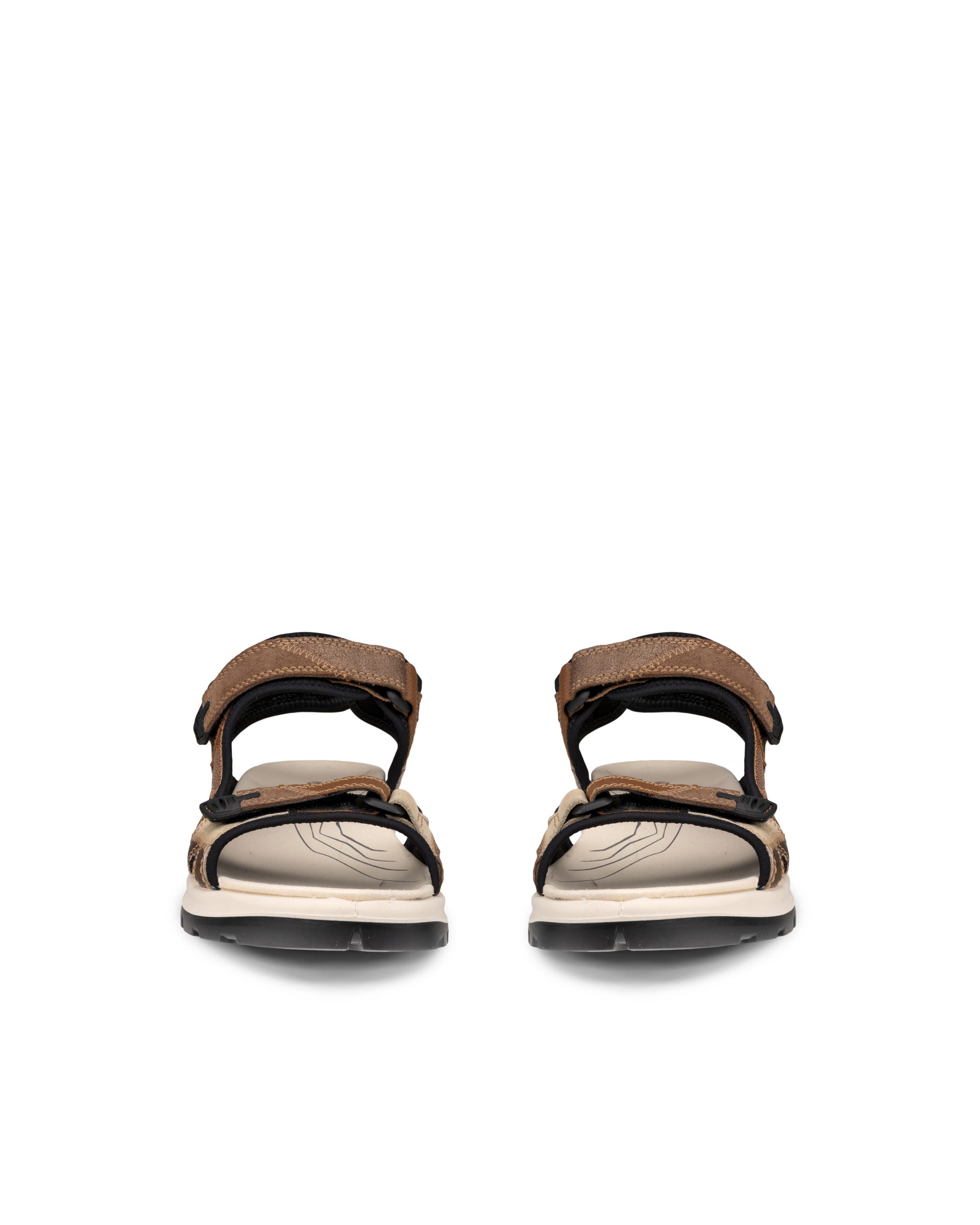 Dámské semišové turistické sandály ECCO® OFFROAD - Hnědá - Front pair