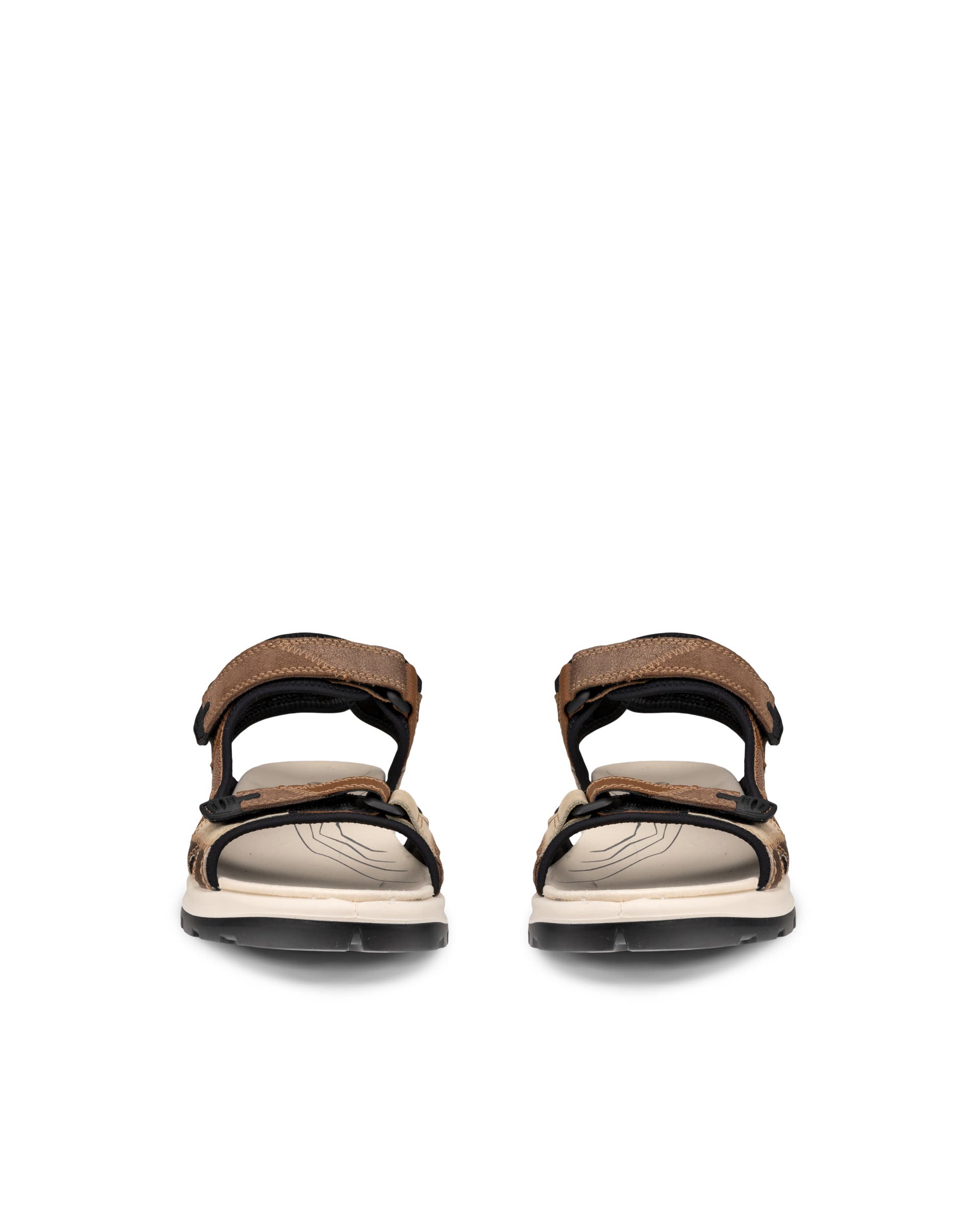 Dámské semišové turistické sandály ECCO® OFFROAD - Hnědá - Front pair