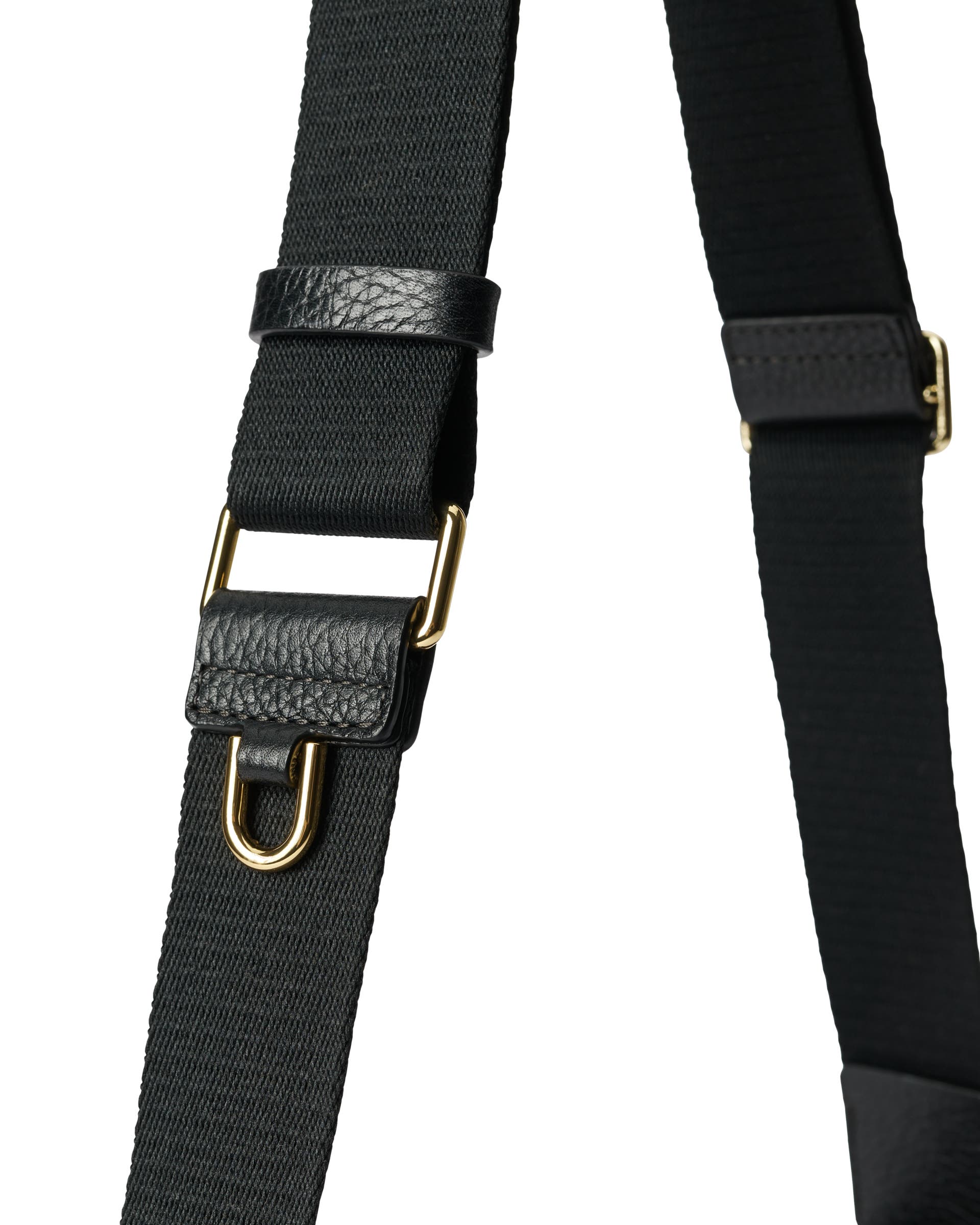 ECCO Saddle Pebbled レザーショルダーバッグ - ブラック - Detail-1