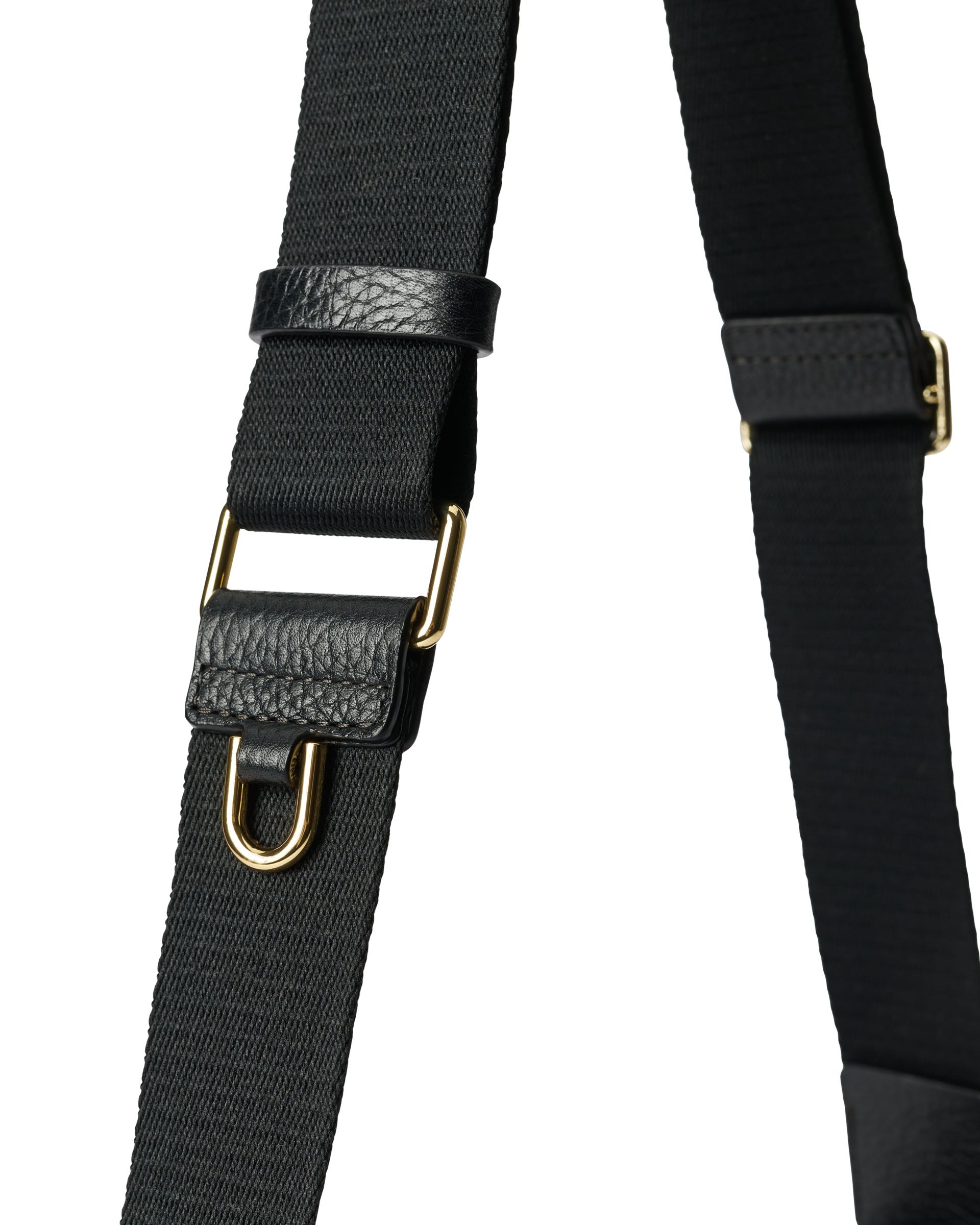 ECCO Saddle Pebbled レザーショルダーバッグ - ブラック - Detail-1