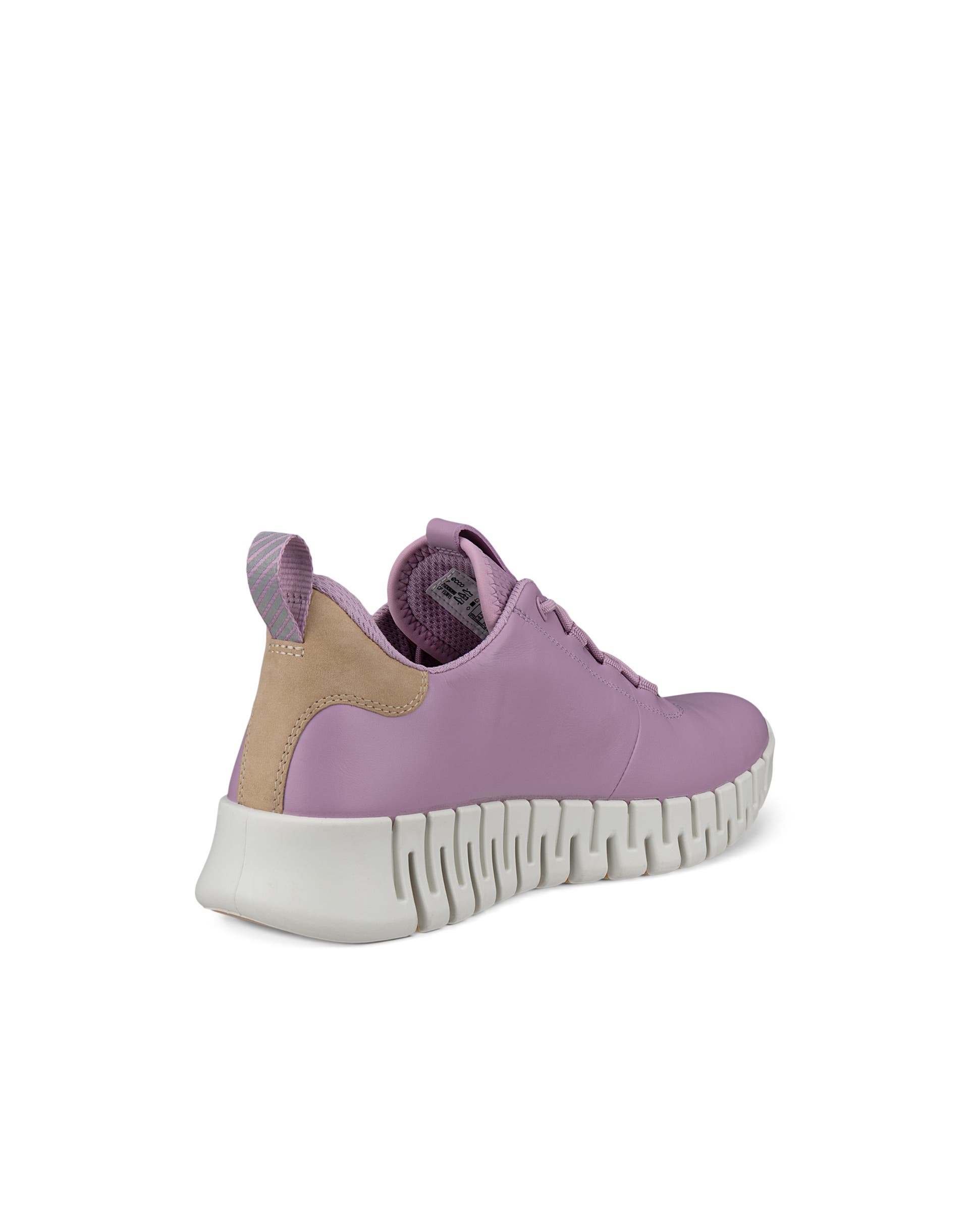 Women's ECCO® Gruuv Leather Trainer - Purple - Back