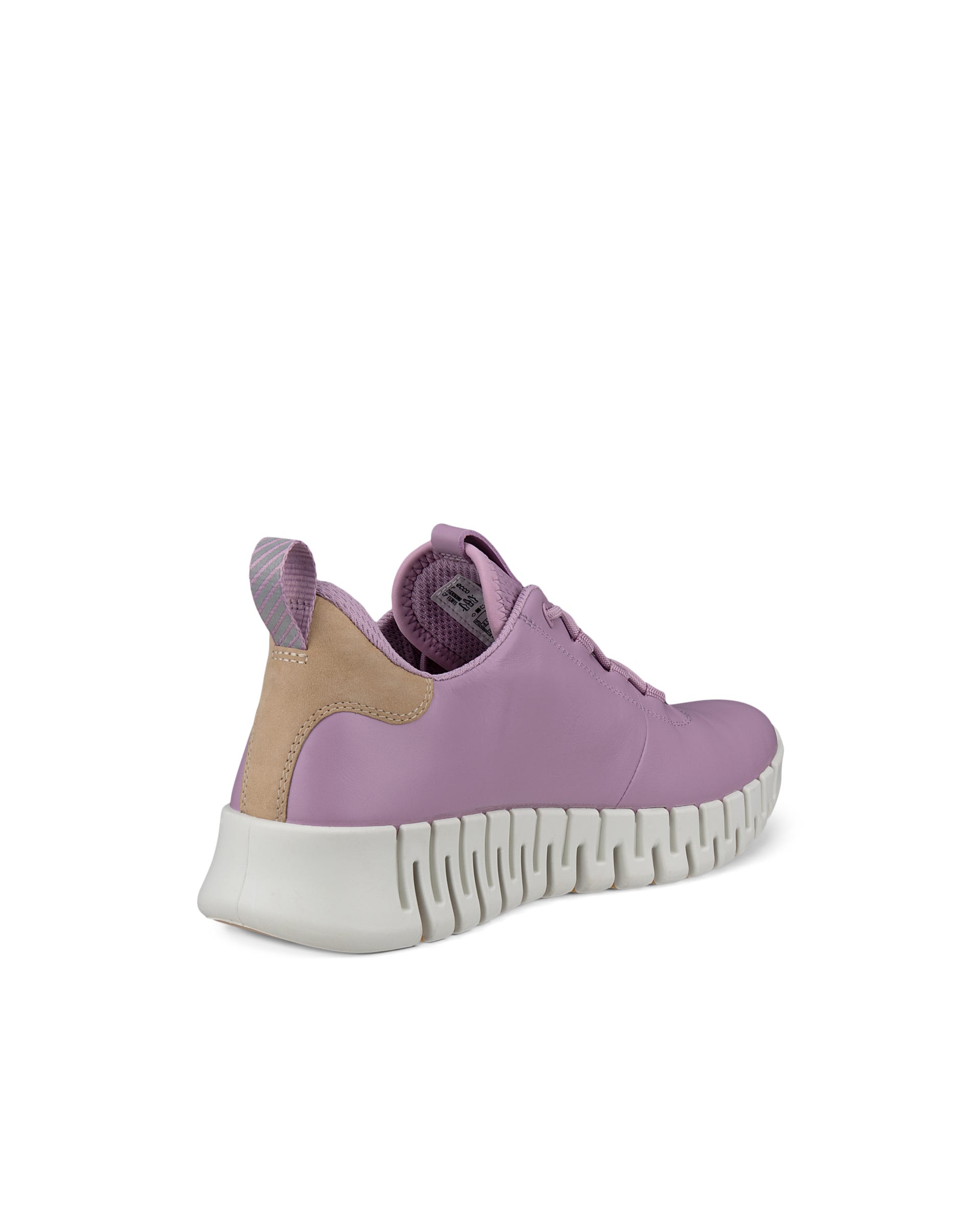Women's ECCO® Gruuv Leather Trainer - Purple - Back