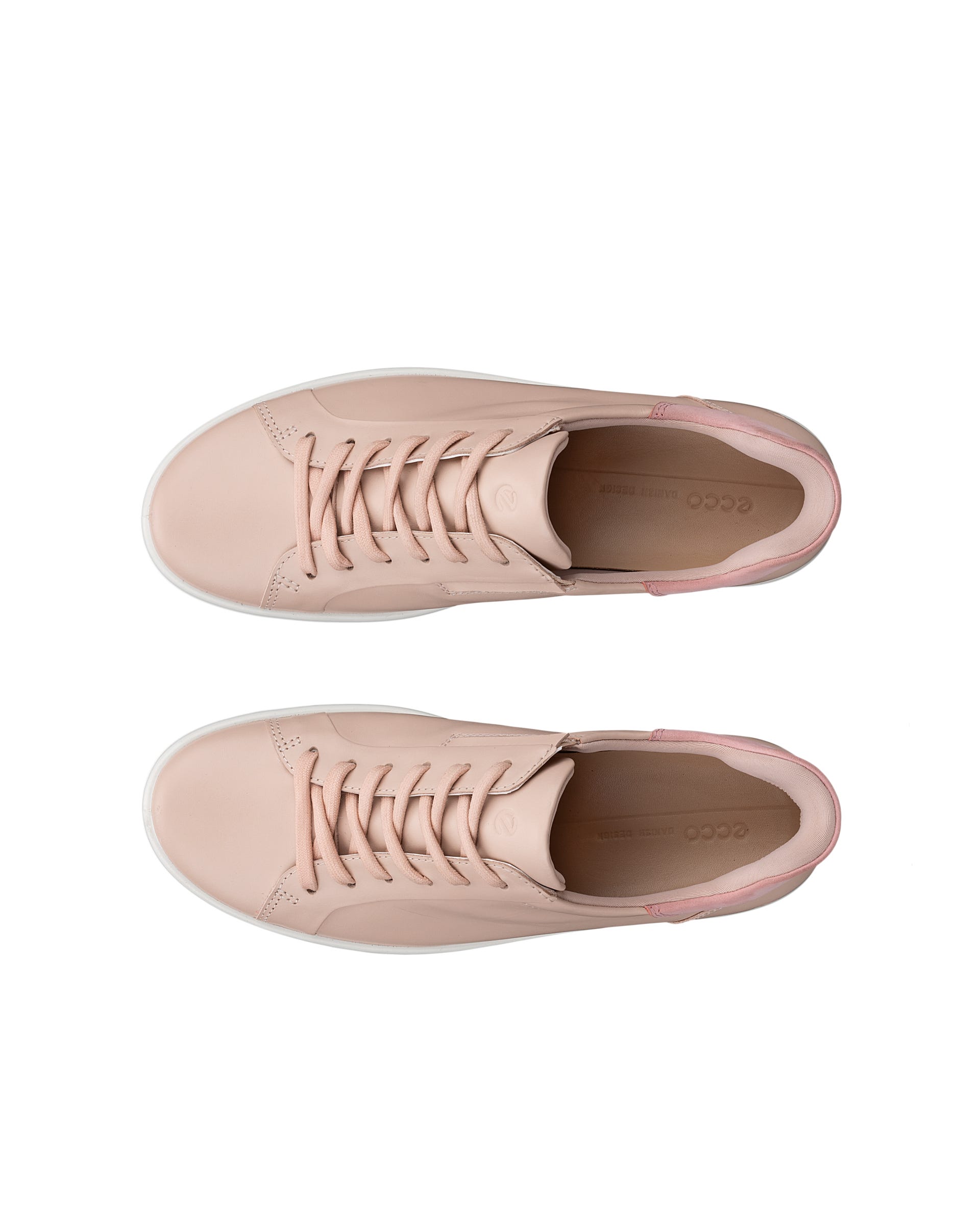 ECCO® Soft 7 Damen Ledersneaker - Rosa - Top left pair