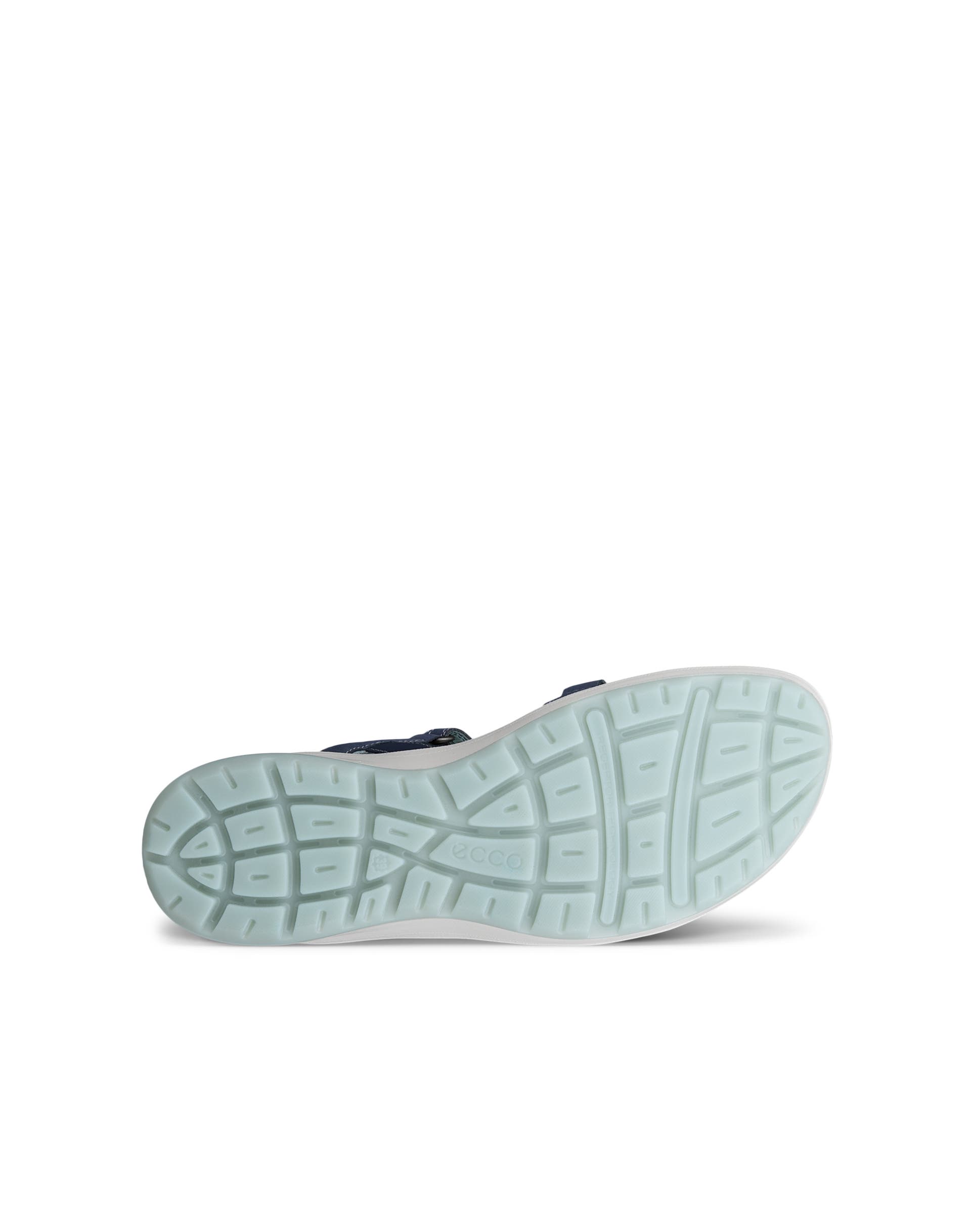 Women's ECCO® Cruise II Nubuck Flat Sandal - Blue - Sole