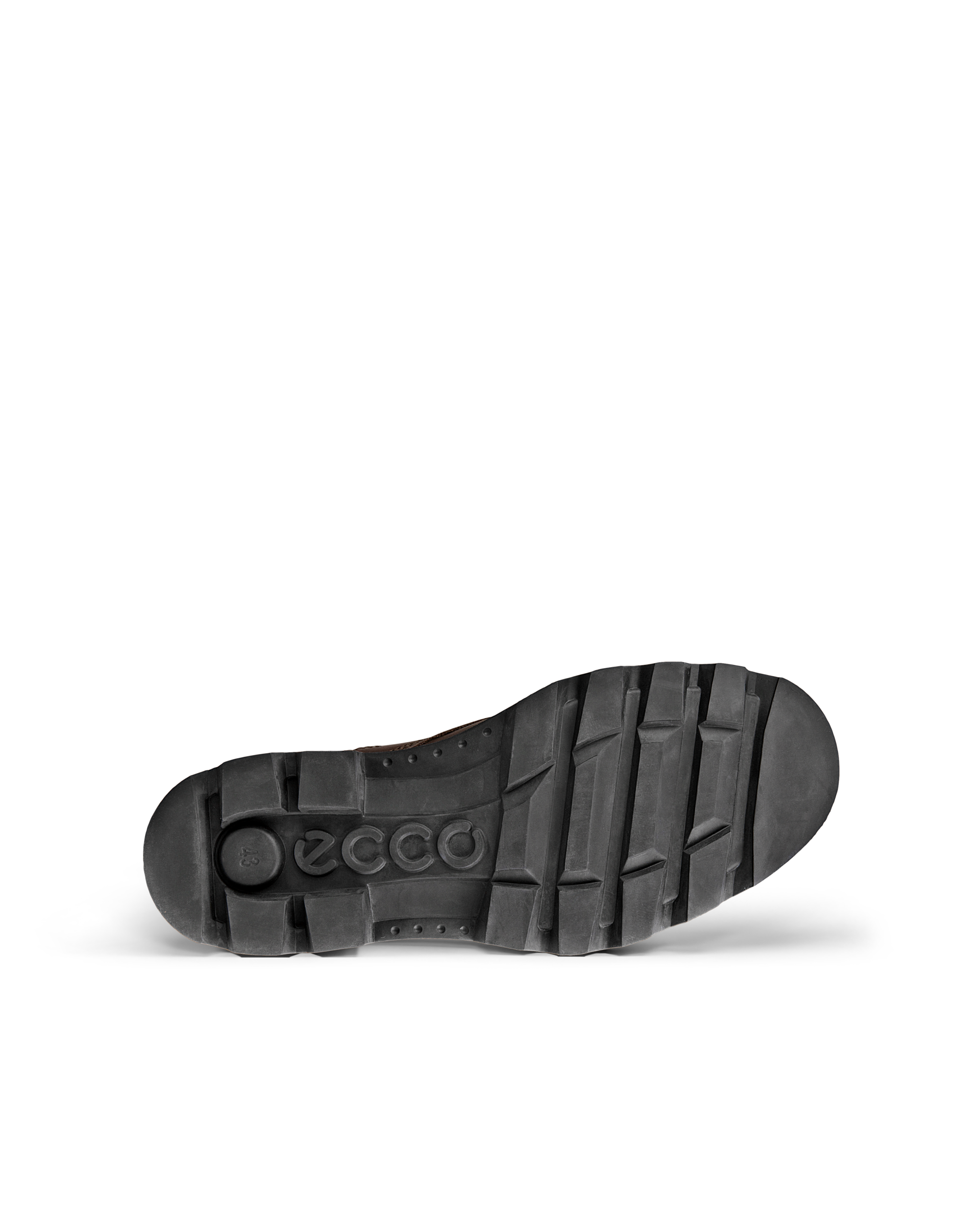 Men's ECCO® Grainer Leather Lace-Up Boot - Brown - Sole
