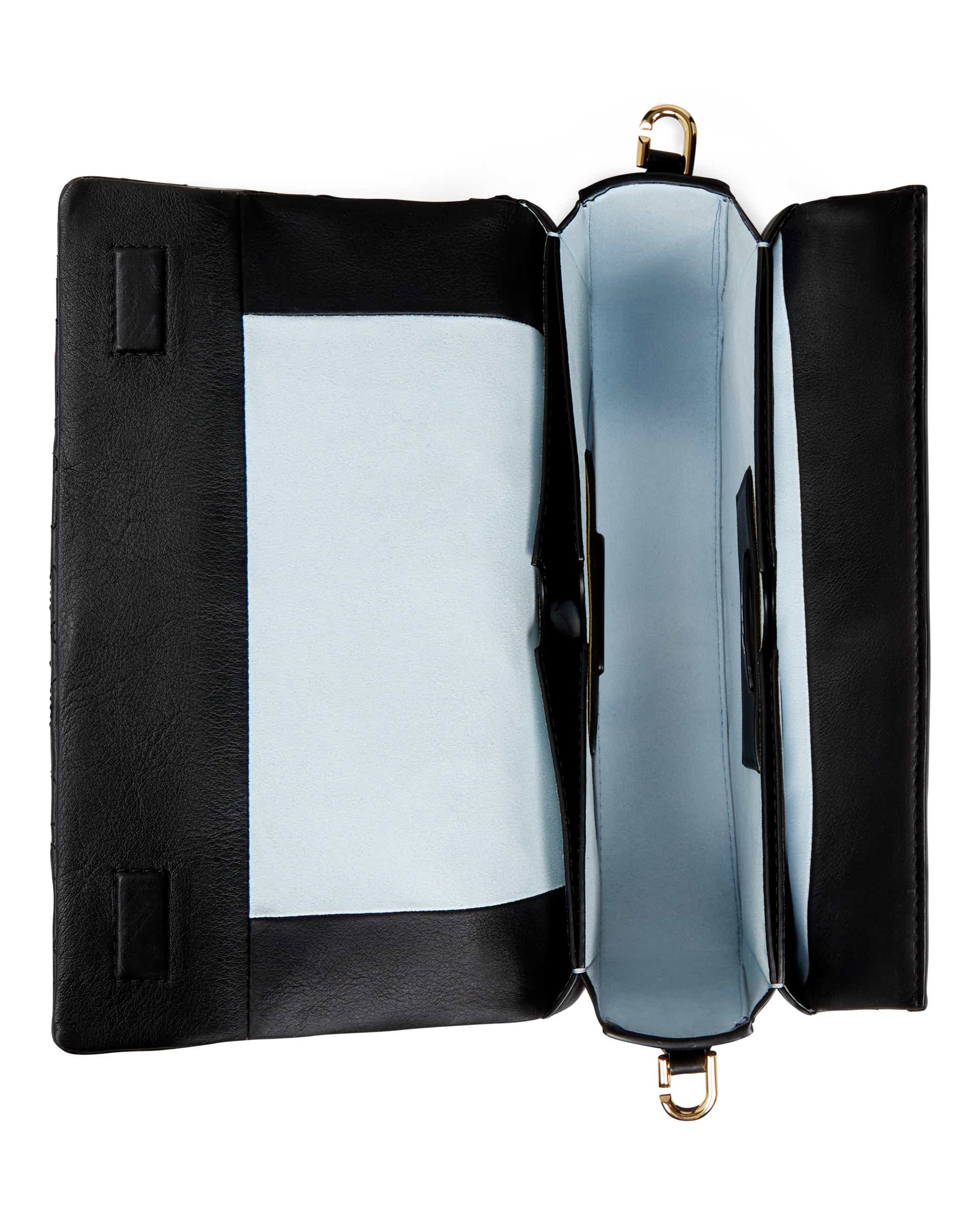 ECCO Pinch Large Quilted Wave レザークロスボディバッグ - ブラック - Birdeye