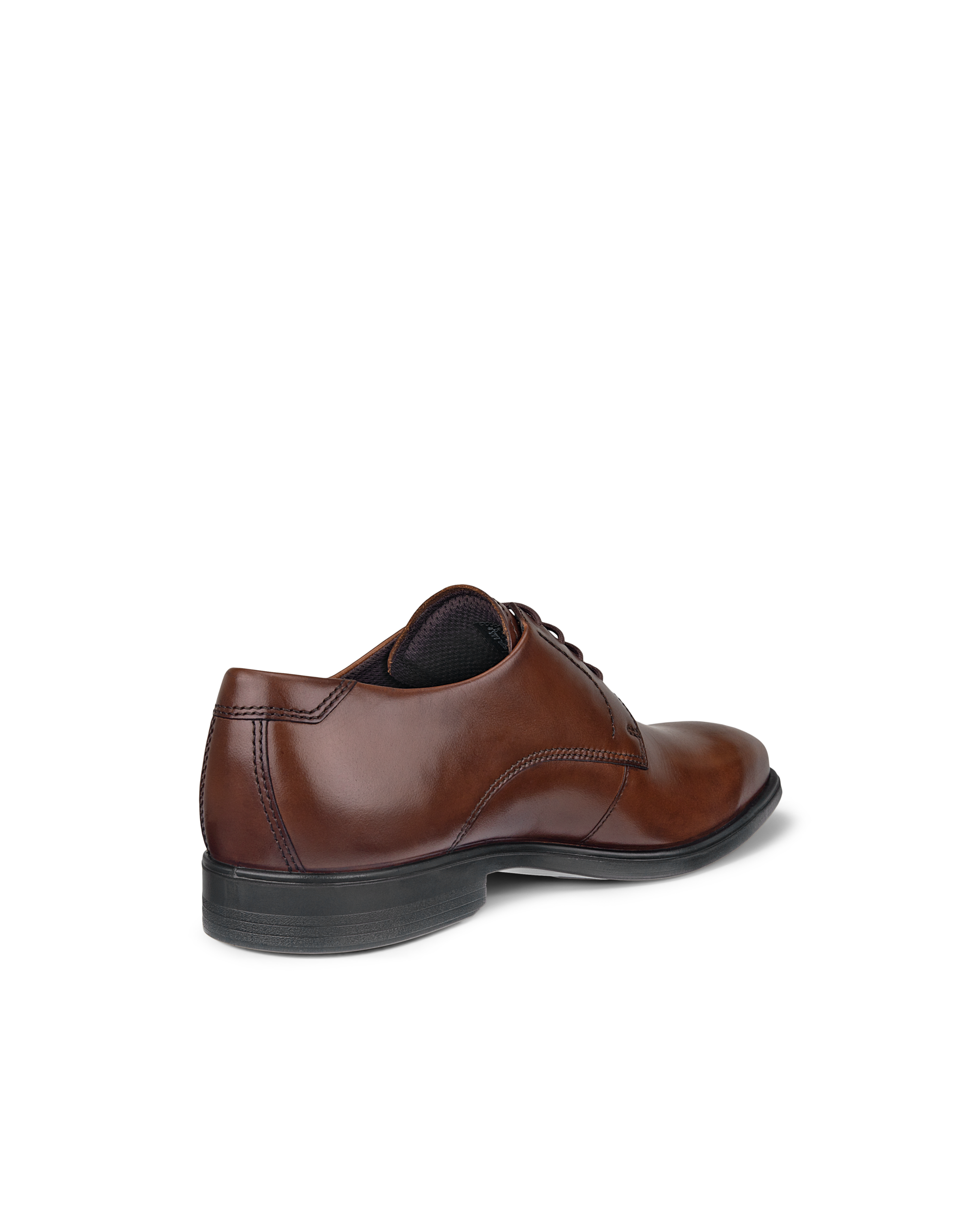 Men's ECCO® Melbourne Leather Derby Shoe - Brown - Back