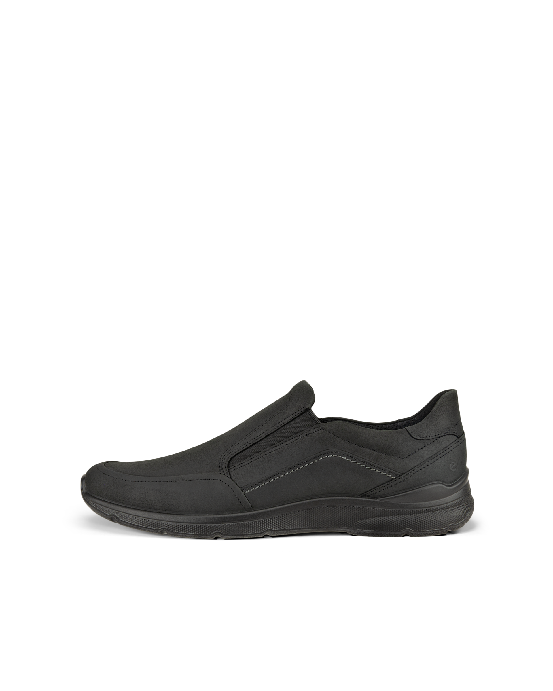 ECCO IRVING - Men's Nubuck Slip-On - Black - 47