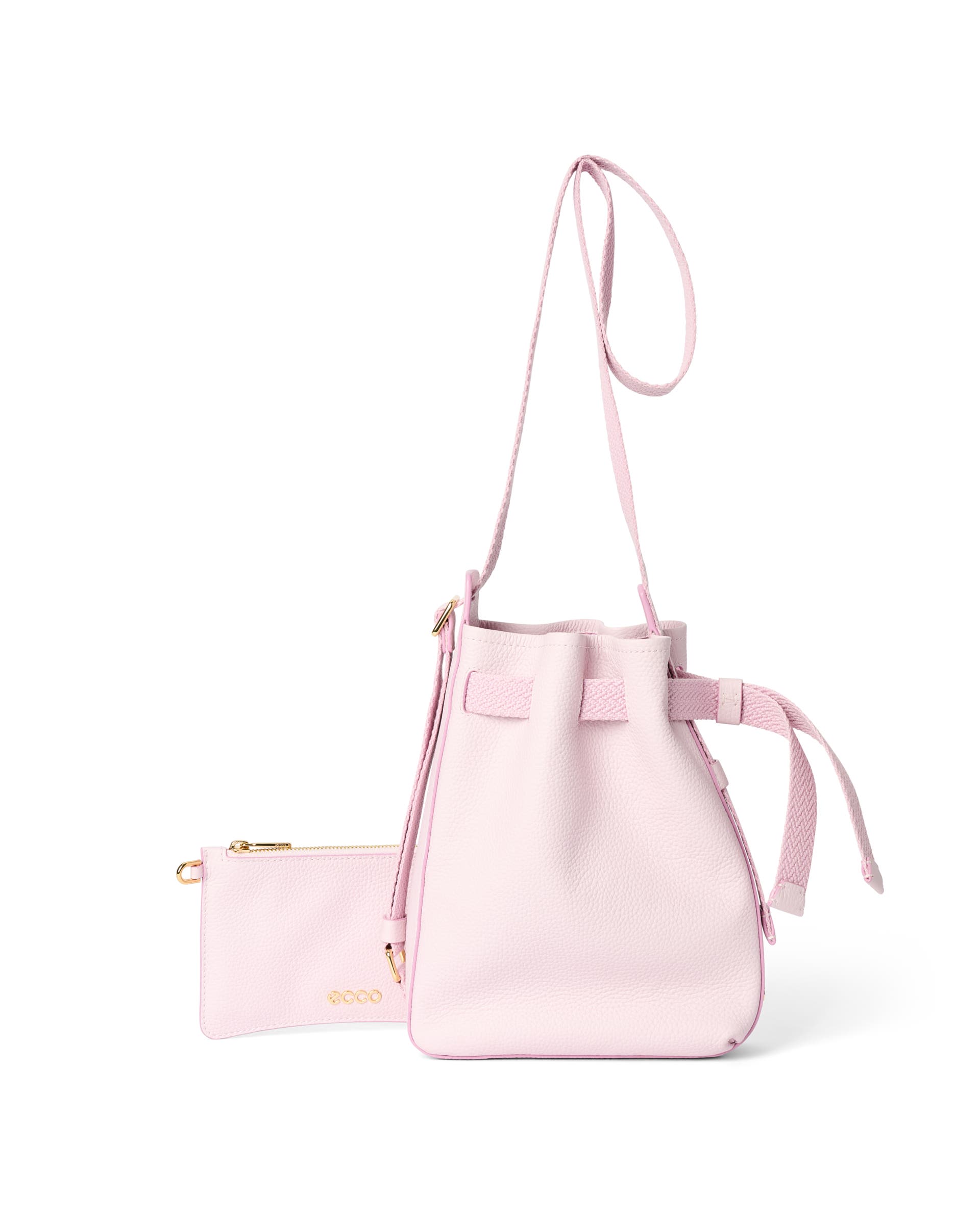 ECCO® Sail Small Leather Hobo Bag - Pink - Main