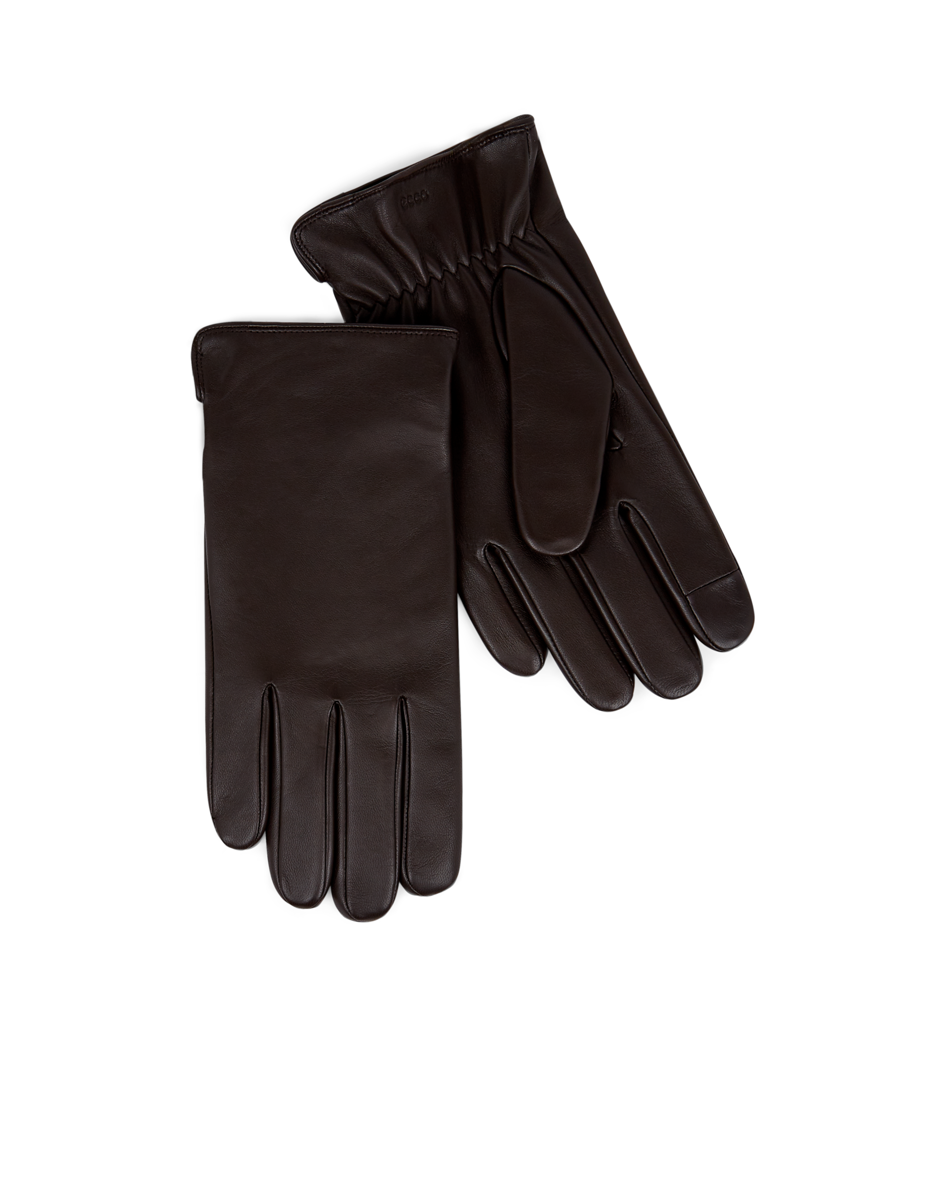 ECCO Gloves M Minimal - Men's Leather Gloves - Brown - M