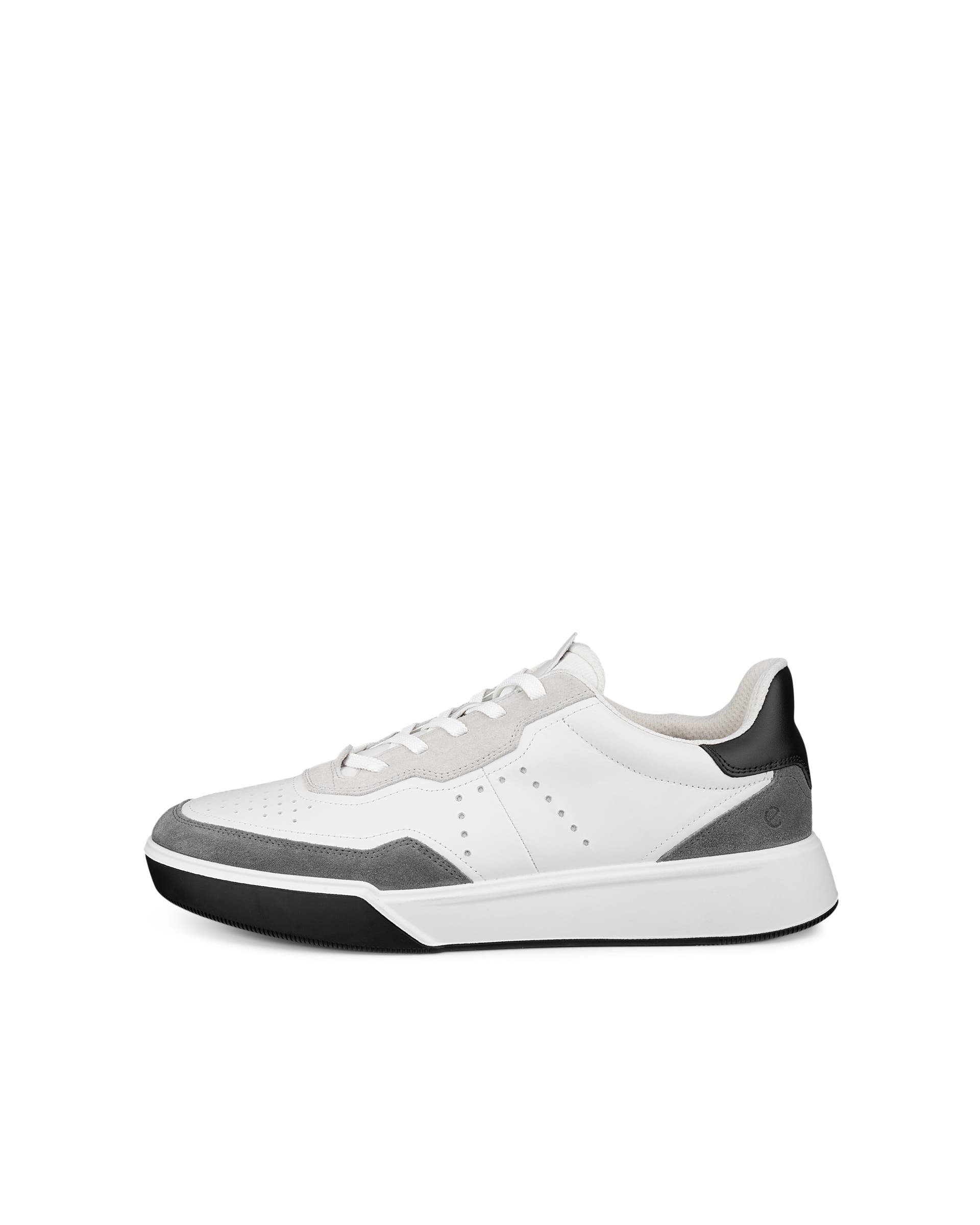 ECCO® Street Court Herren Ledersneaker - Weiß - Outside