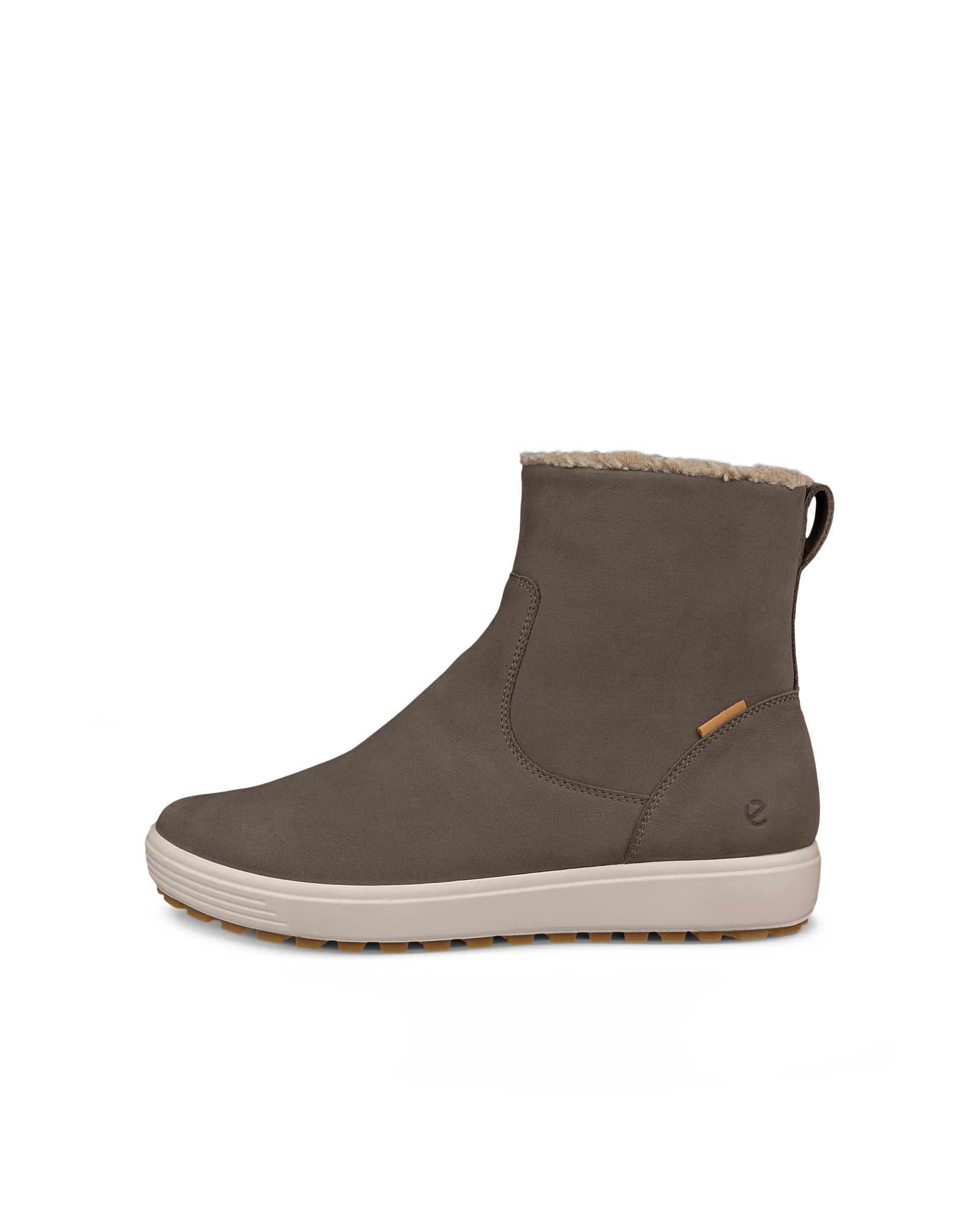 ECCO® SOFT Damen Halbhoher Stiefel aus Nubukleder Braun