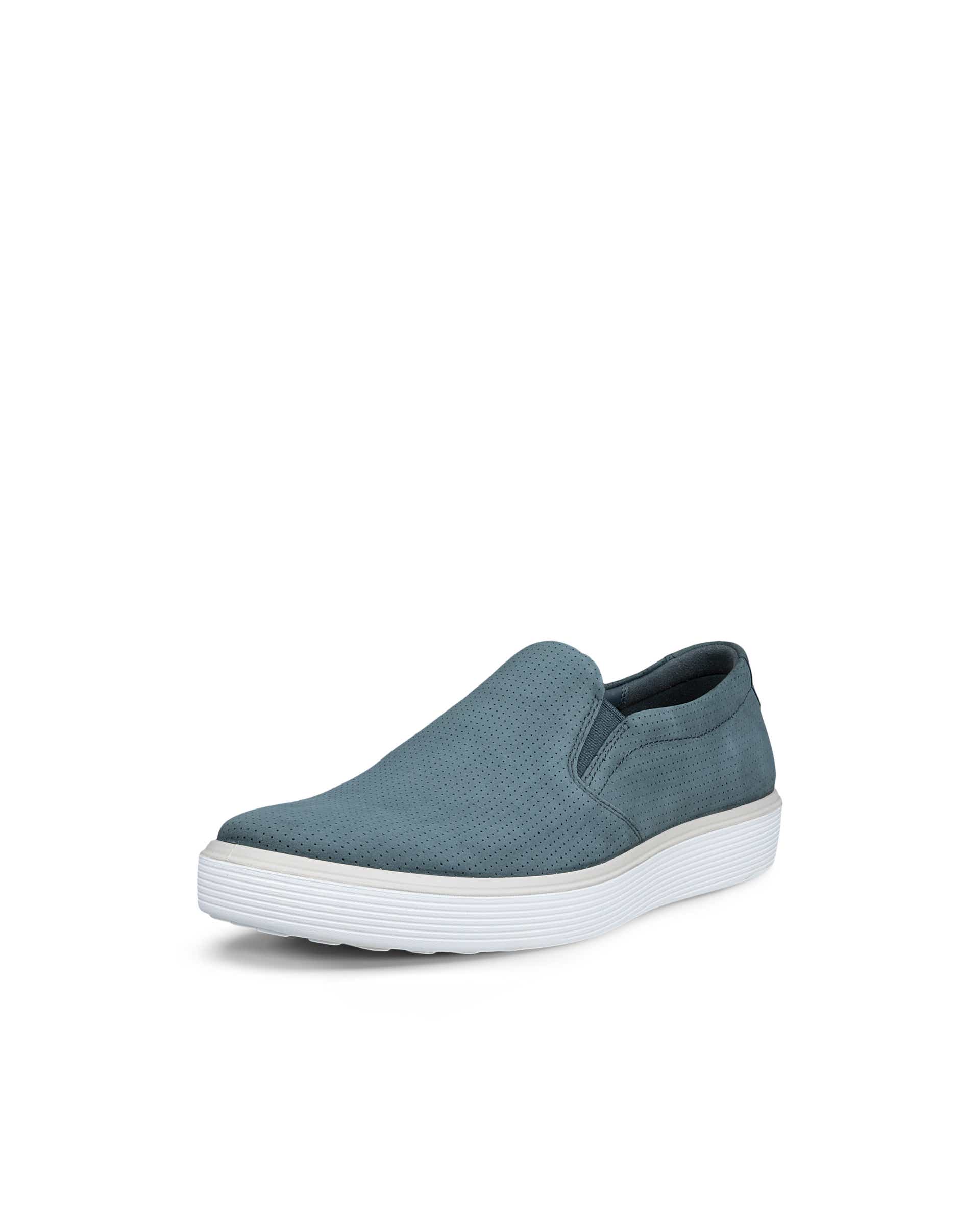 Men's ECCO® Soft 60 Nubuck Slip-On - Blue - Main