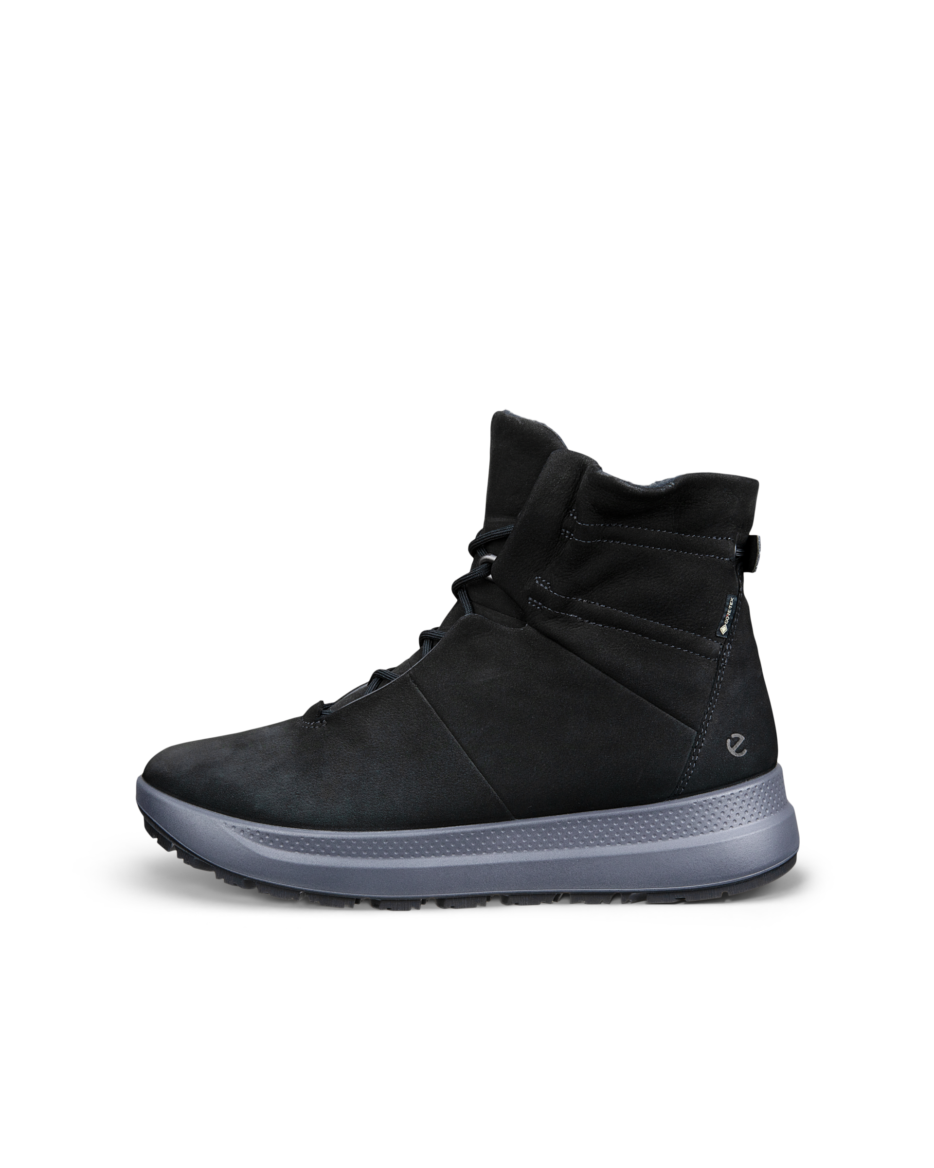 ECCO SOLICE - Chaussures de plein air mi-hautes en nubuck Gore-Tex pour femme - Noir - 37