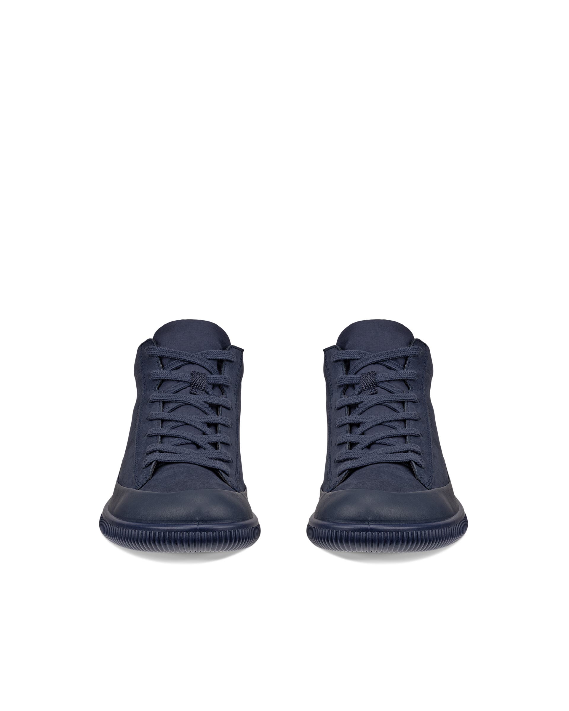 Botas meio cano impermeáveis nobuck mulher ECCO® SOFT ZERO - Azul - Front pair