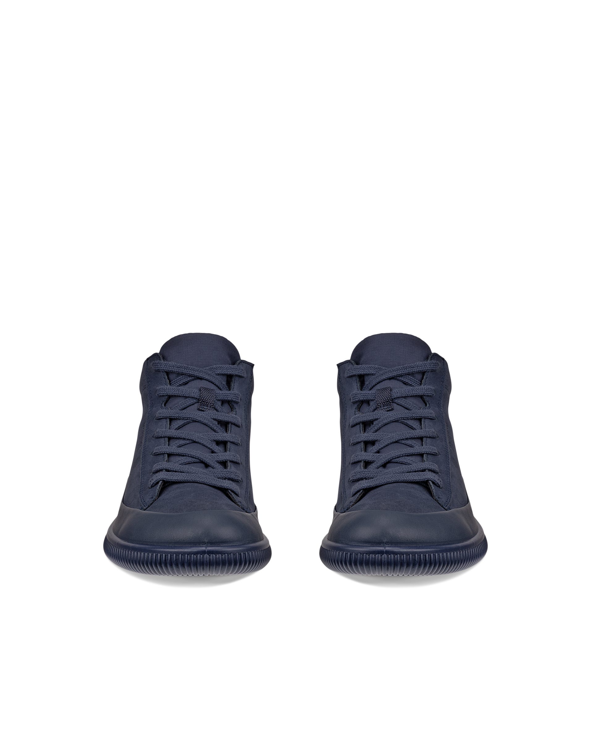 Botas meio cano impermeáveis nobuck mulher ECCO® SOFT ZERO - Azul - Front pair