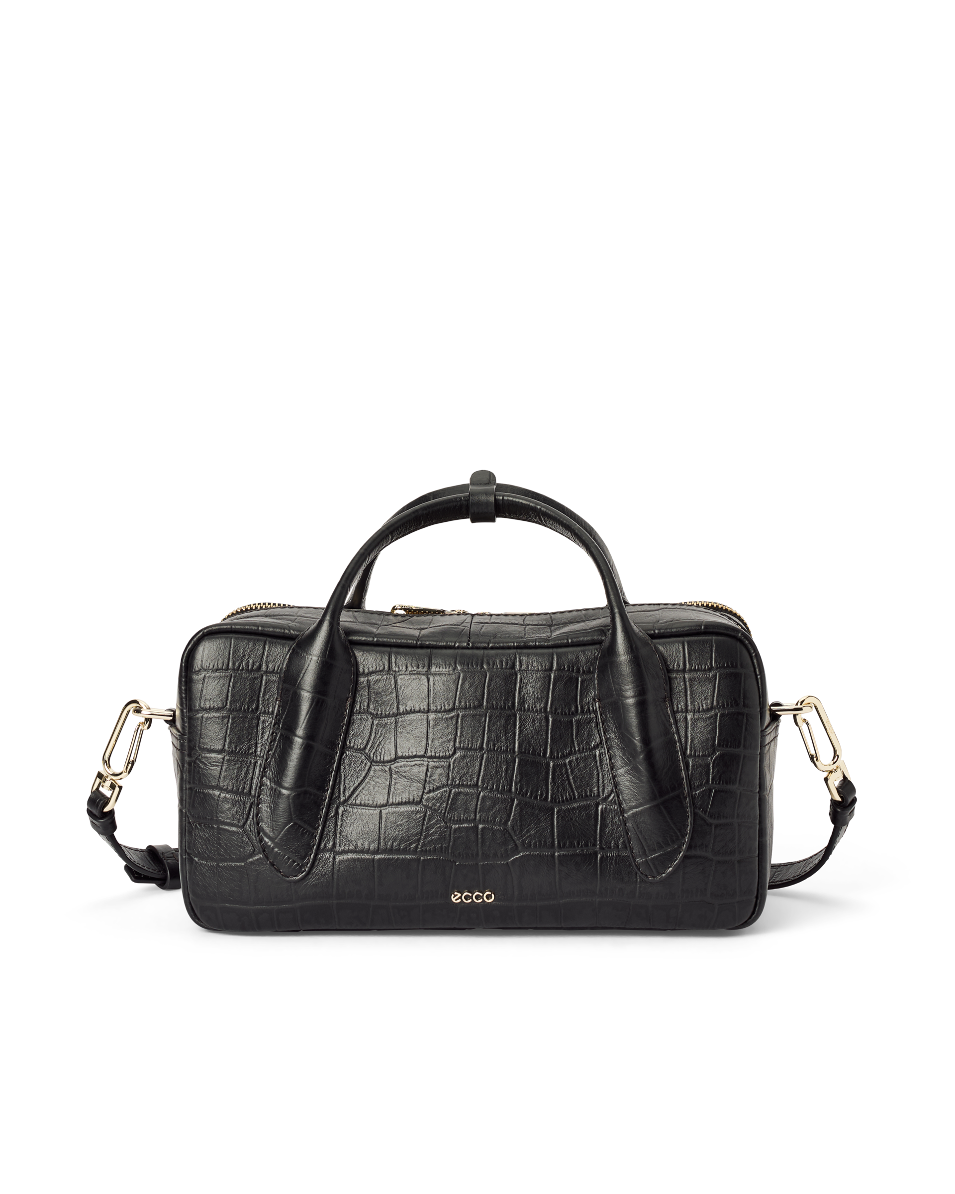 ECCO Bowling Bag M - Women's Leather Bowling Bag - Black