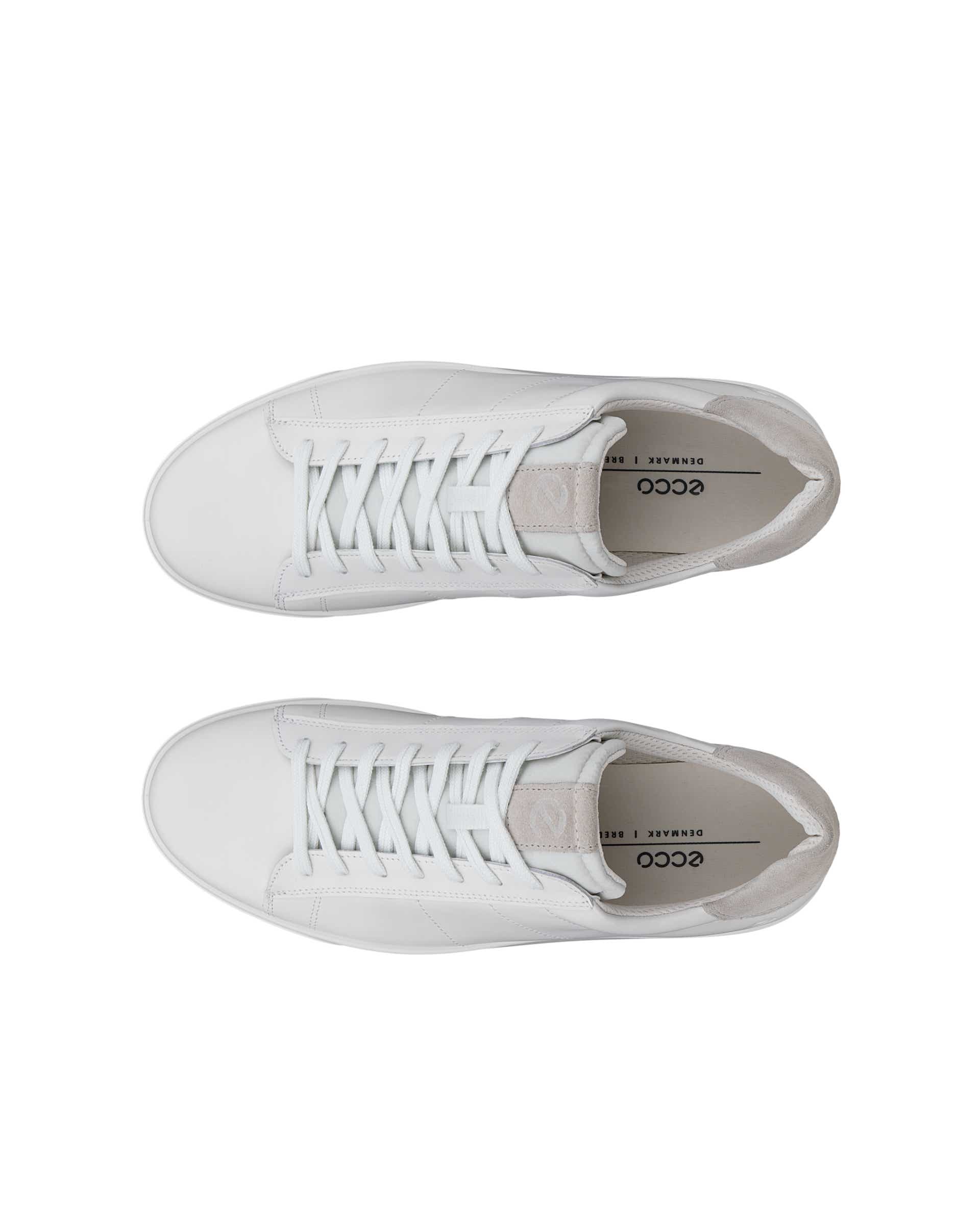 Zapatillas de piel ECCO® Street Lite para hombre - Blanco - Top left pair