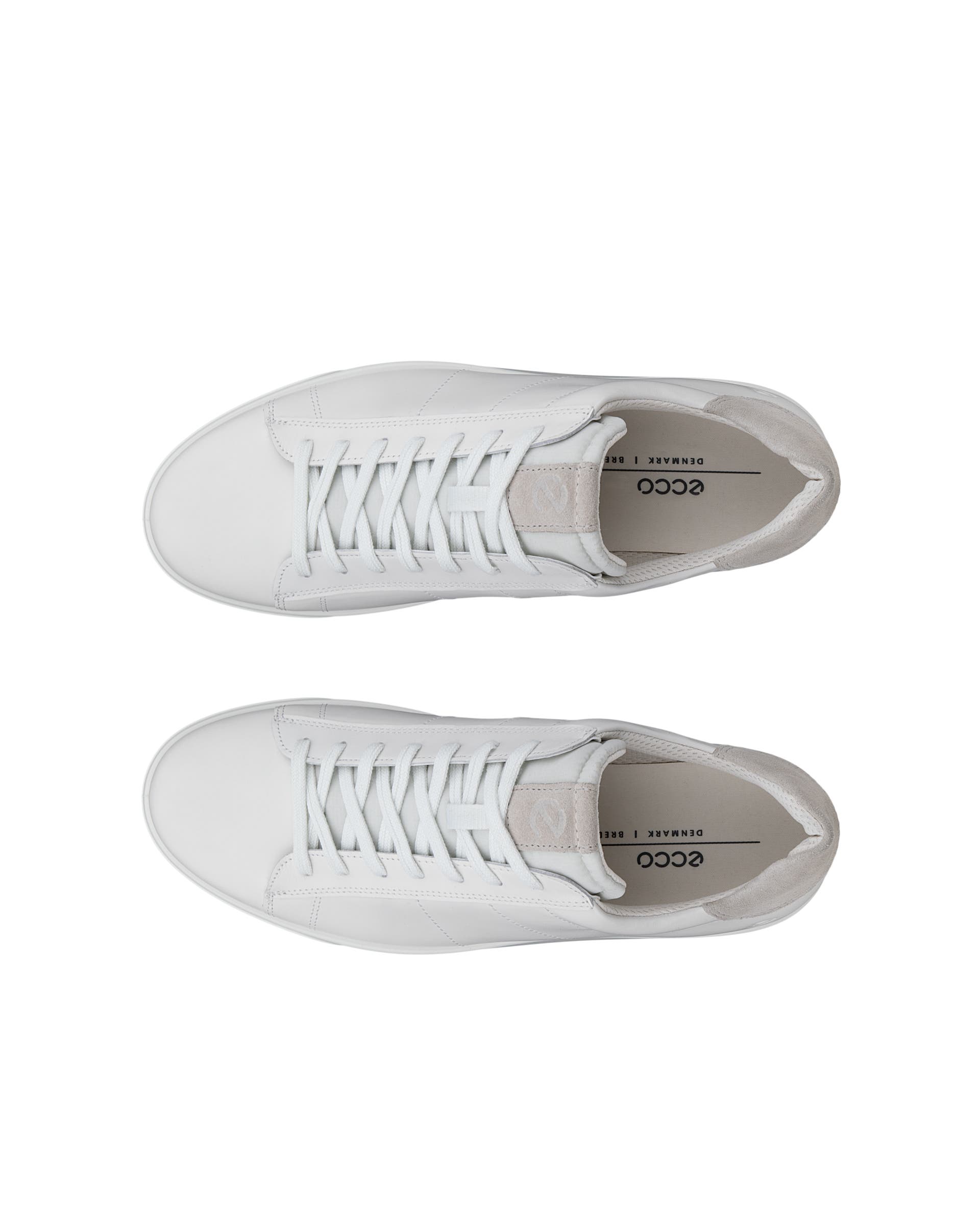 Zapatillas de piel ECCO® Street Lite para hombre - Blanco - Top left pair