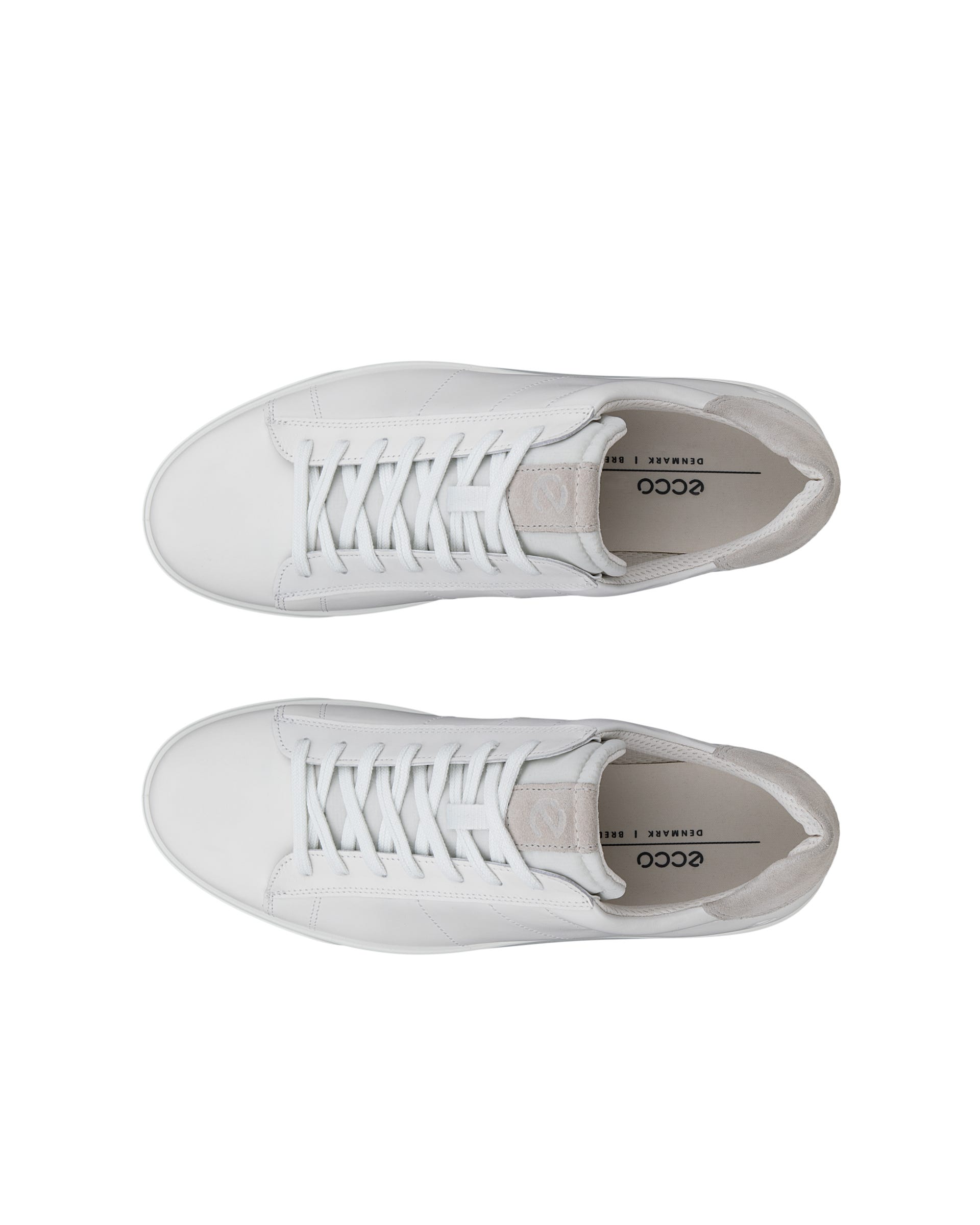 Zapatillas de piel ECCO® Street Lite para hombre - Blanco - Top left pair