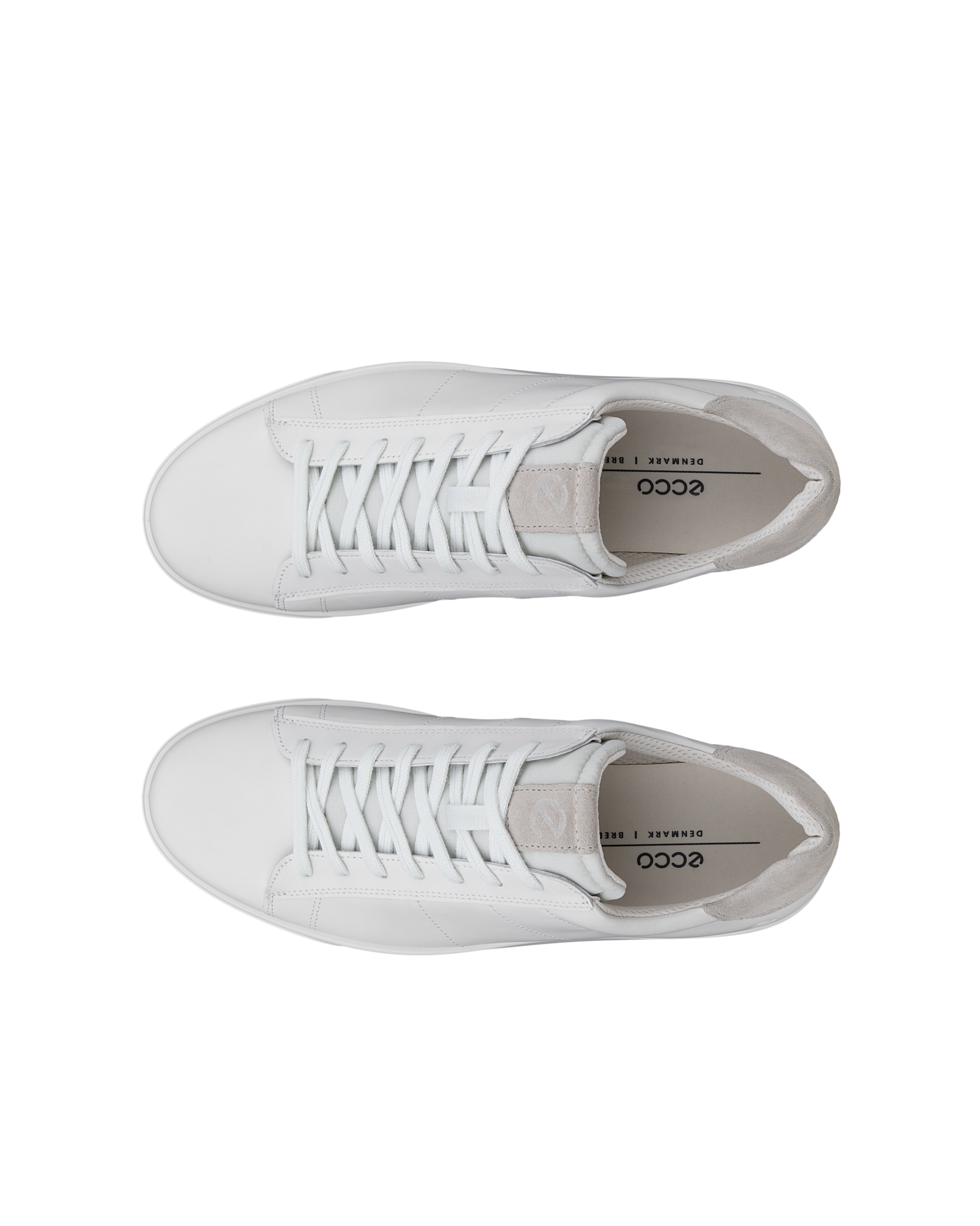 ECCO® Street Lite baskets en cuir pour homme - Blanc - Top left pair