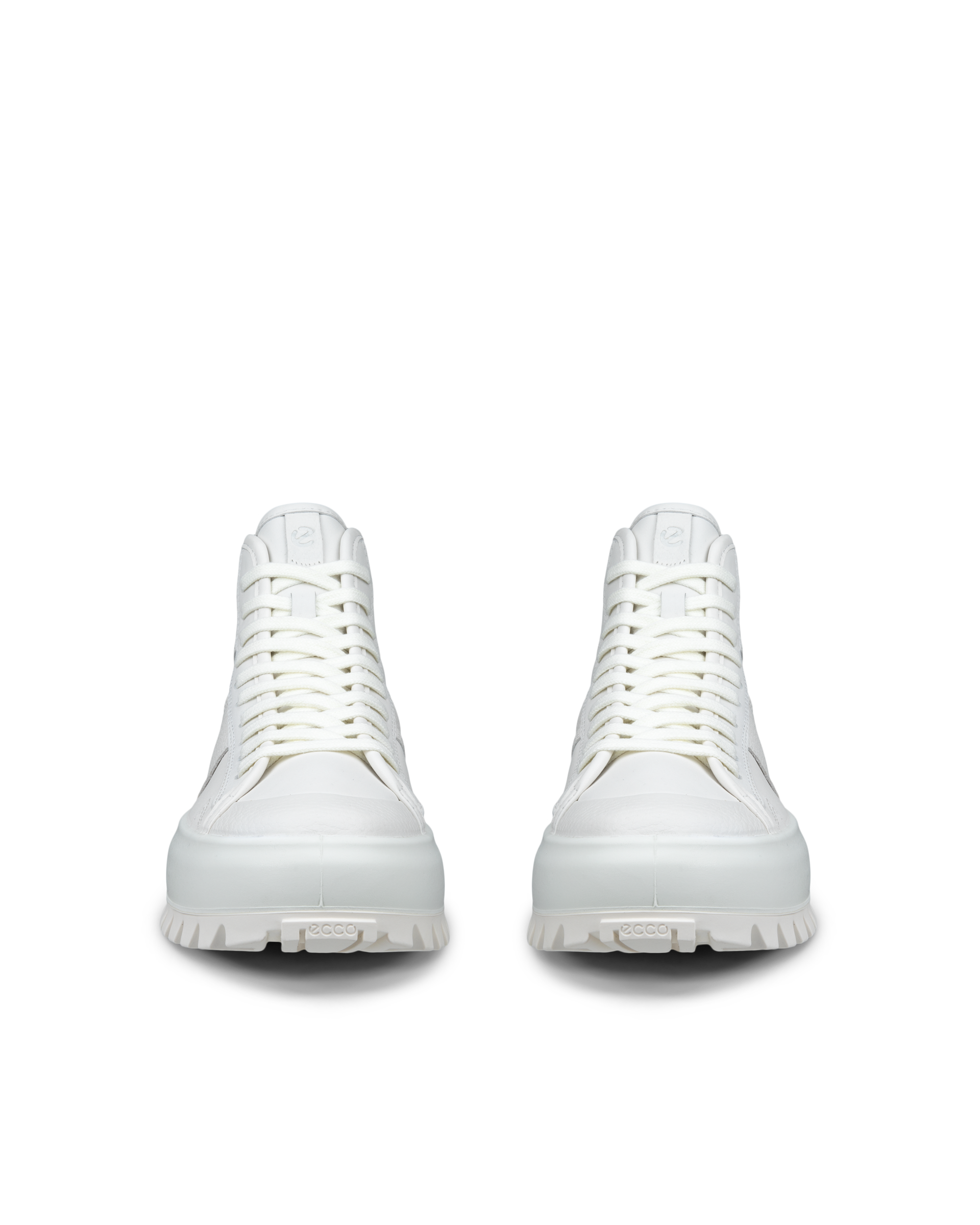 ECCO STREET ACE RUGGED WOMEN'S HIGH-TOP SNEAKER - White - Front pair