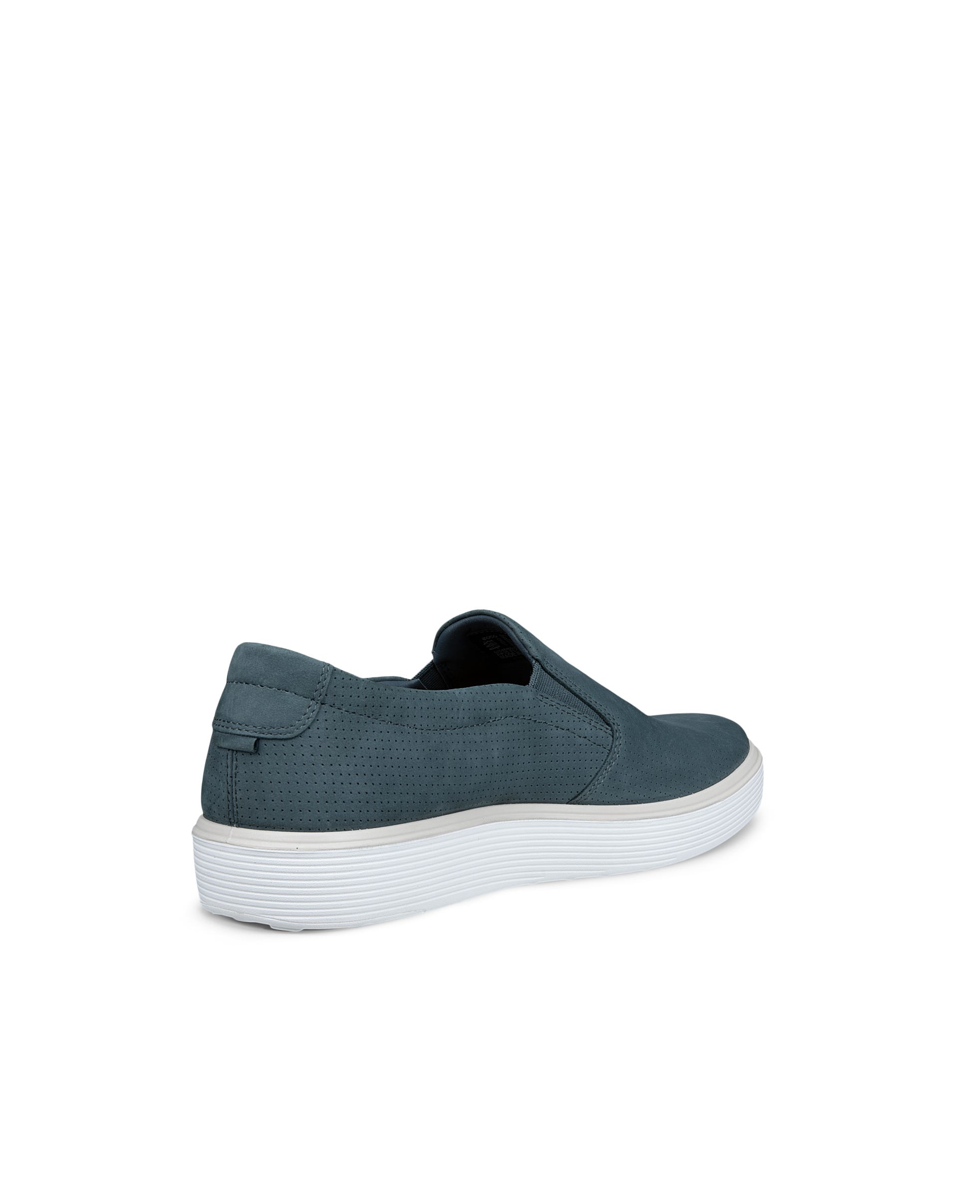 Men's ECCO® Soft 60 Nubuck Slip-On - Blue - Back