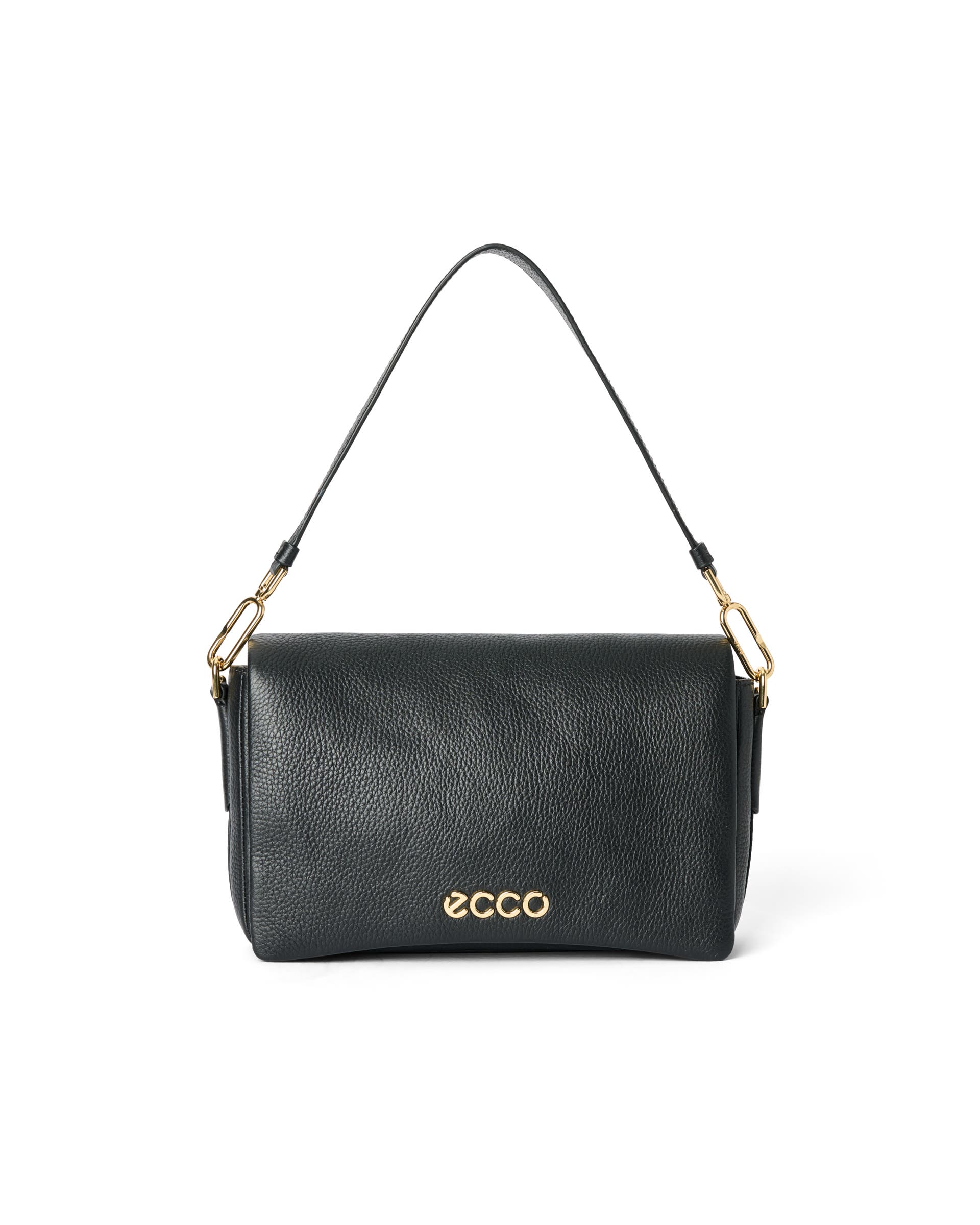 ECCO Pinch Large Soft Pebbled レザークロスボディバッグ - ブラック - Main