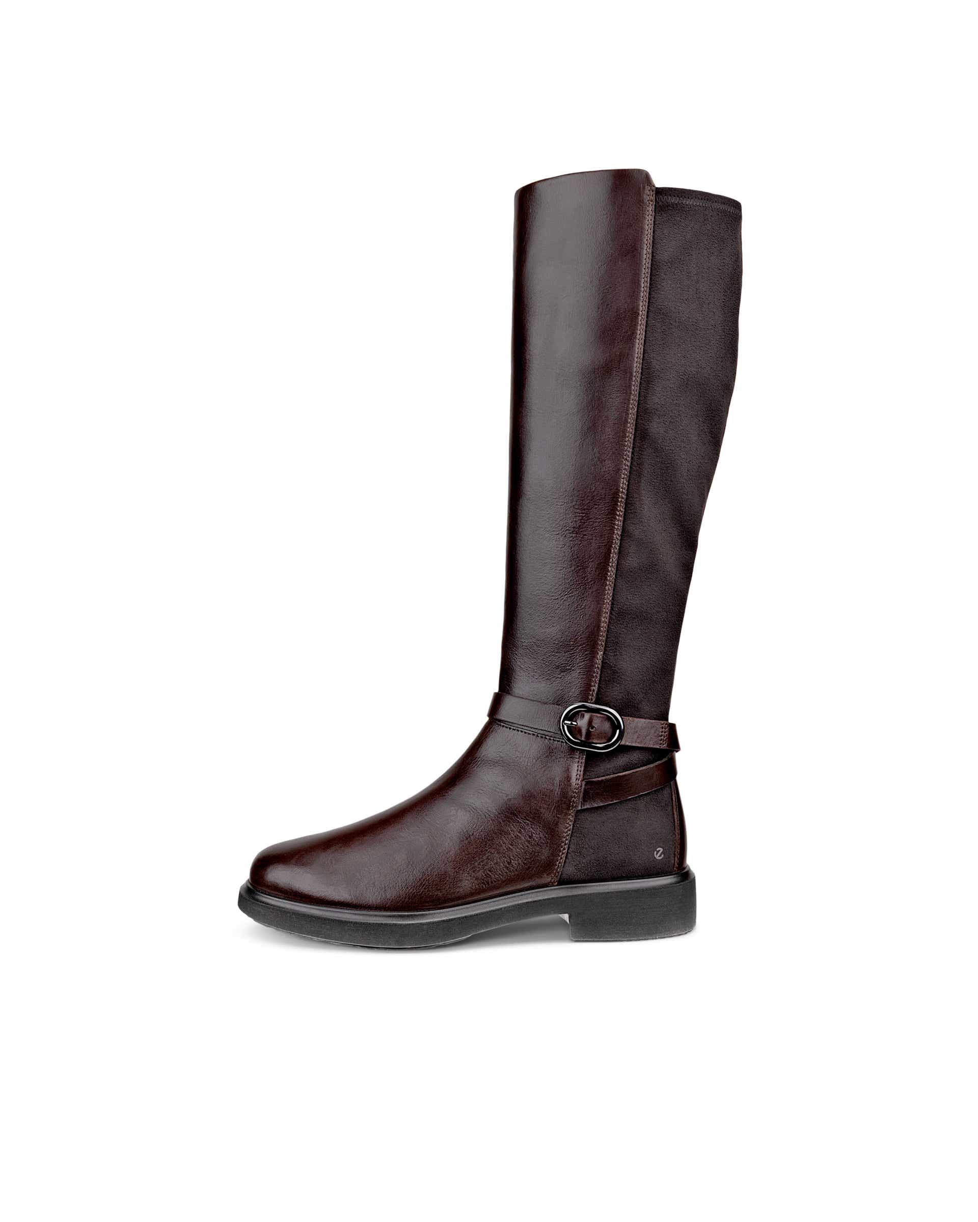 Women's ECCO® METROPOLE AMSTERDAM Leather High-Cut Boot - Brown - Outside
