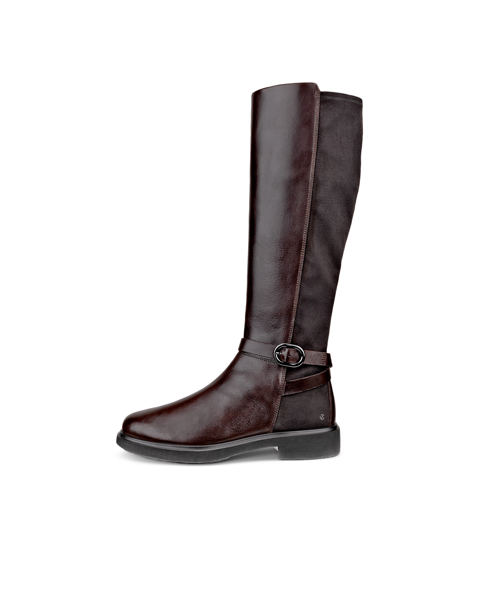 Women's ECCO® Metropole Amsterdam Leather Knee-High Boot - Brown - Outside