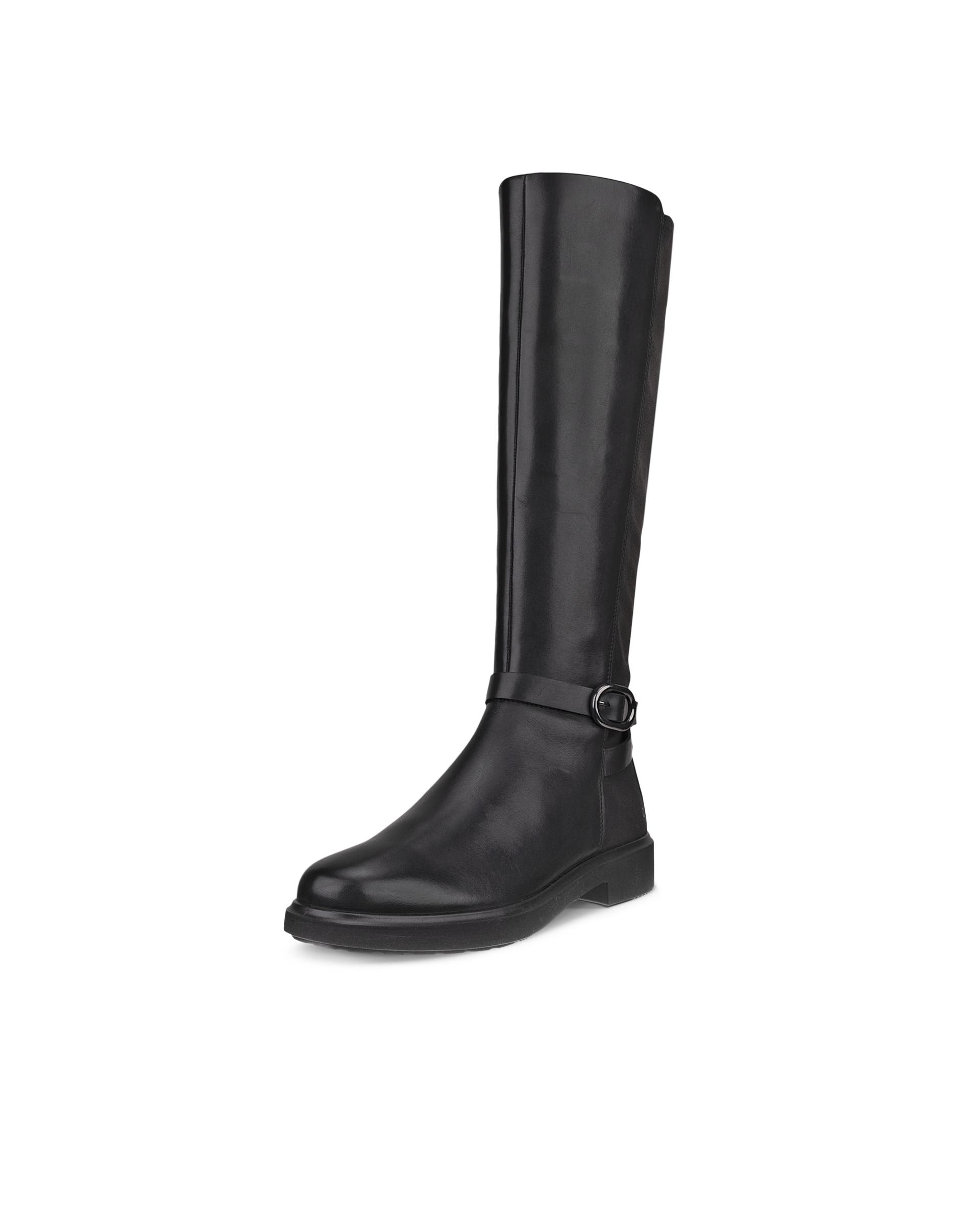 Women's ECCO® Metropole Amsterdam Leather Knee-High Boot - Black - Main