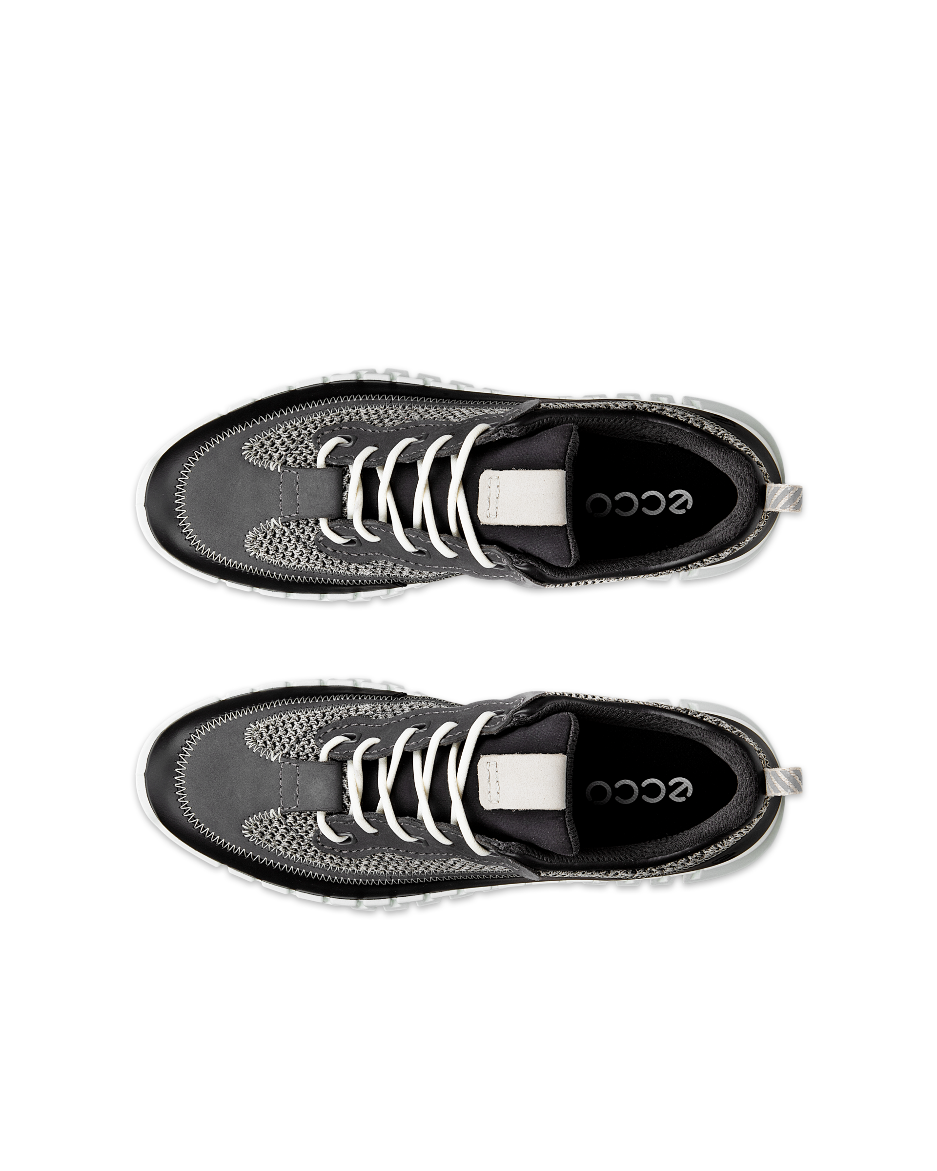 ECCO® GRUUV női bőr sneaker - Fekete - Top left pair