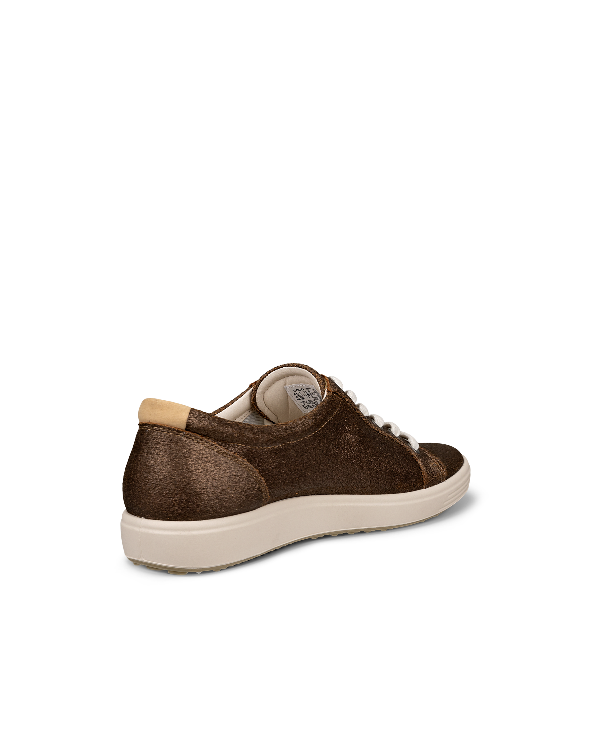 Women's ECCO® Soft 7 Leather Sneaker - Brown - Back