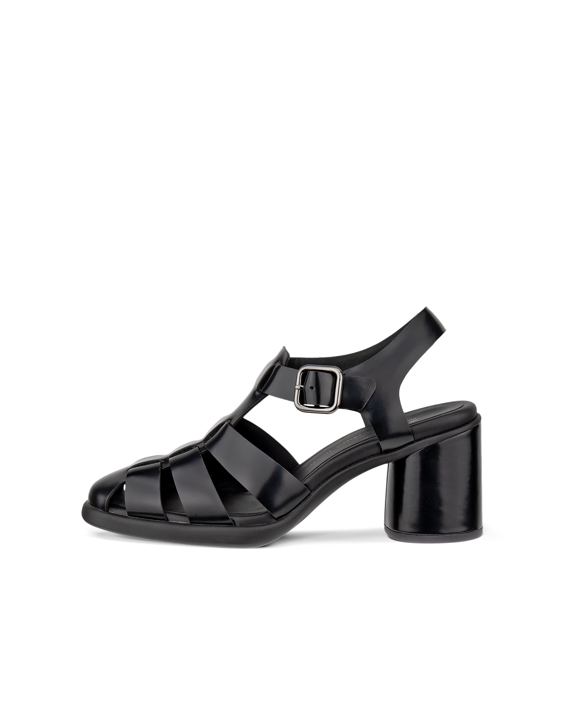 ECCO SCULPTED LX 55 - Women's Leather Block-Heeled Pump - Black - 41