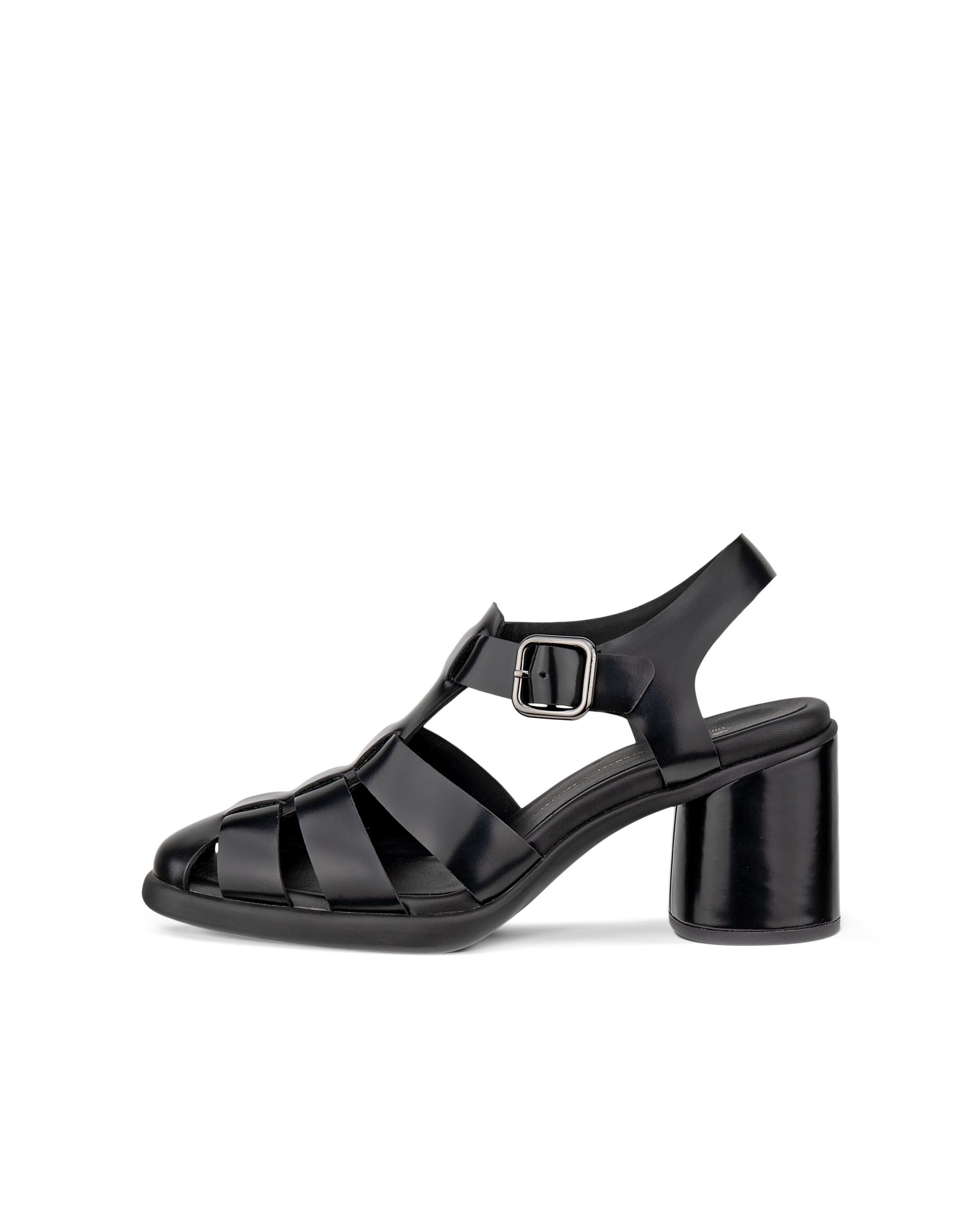 Women's ECCO® Sculpted Lx 55 Fisherman Heeled Sandal - Black - Outside