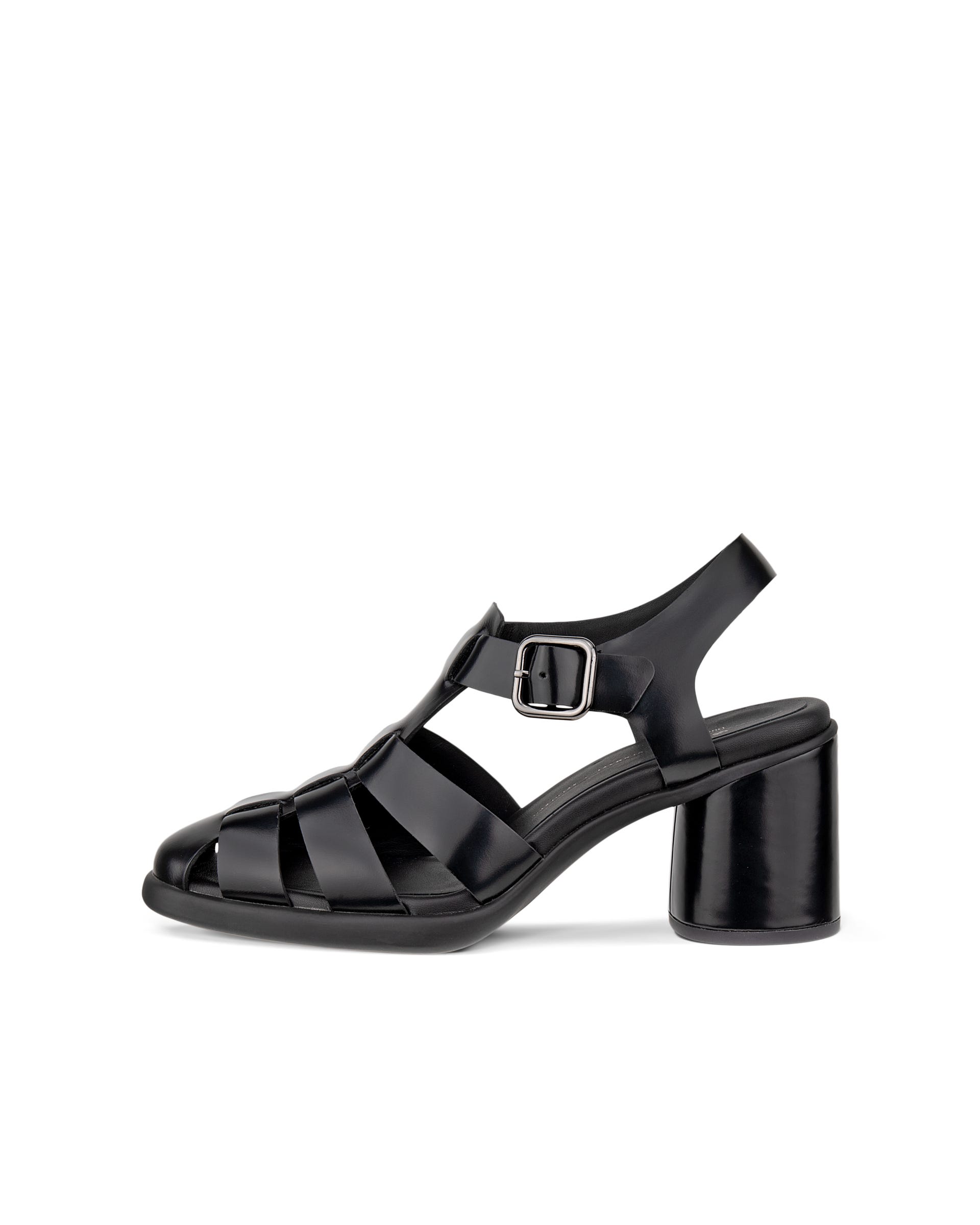 Women's ECCO® Sculpted Lx 55 Fisherman Heeled Sandal - Black - Outside