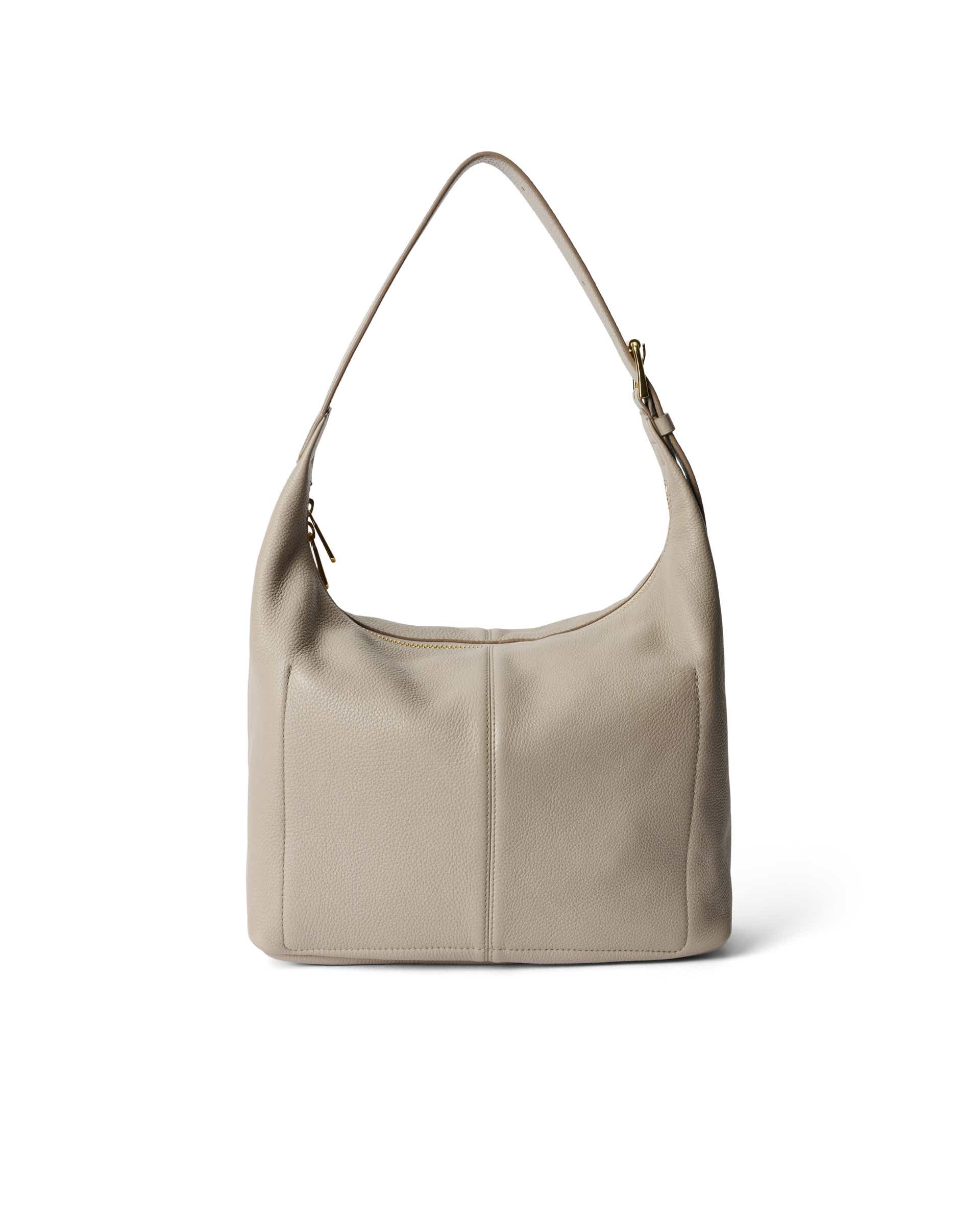 ECCO® Hobo Leather Hobo Bag - Beige - Back