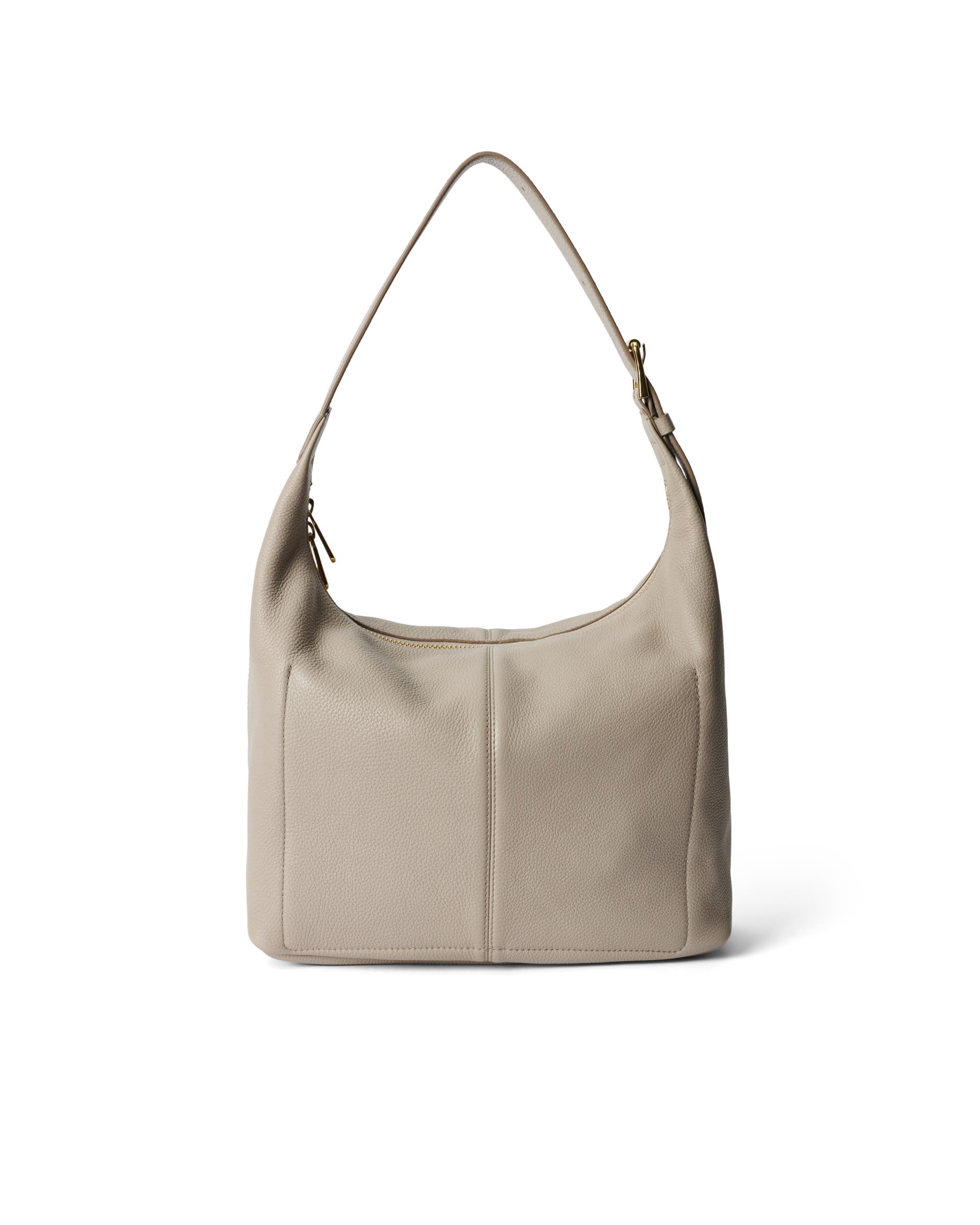 ECCO® Hobo Leather Hobo Bag - Beige - Back