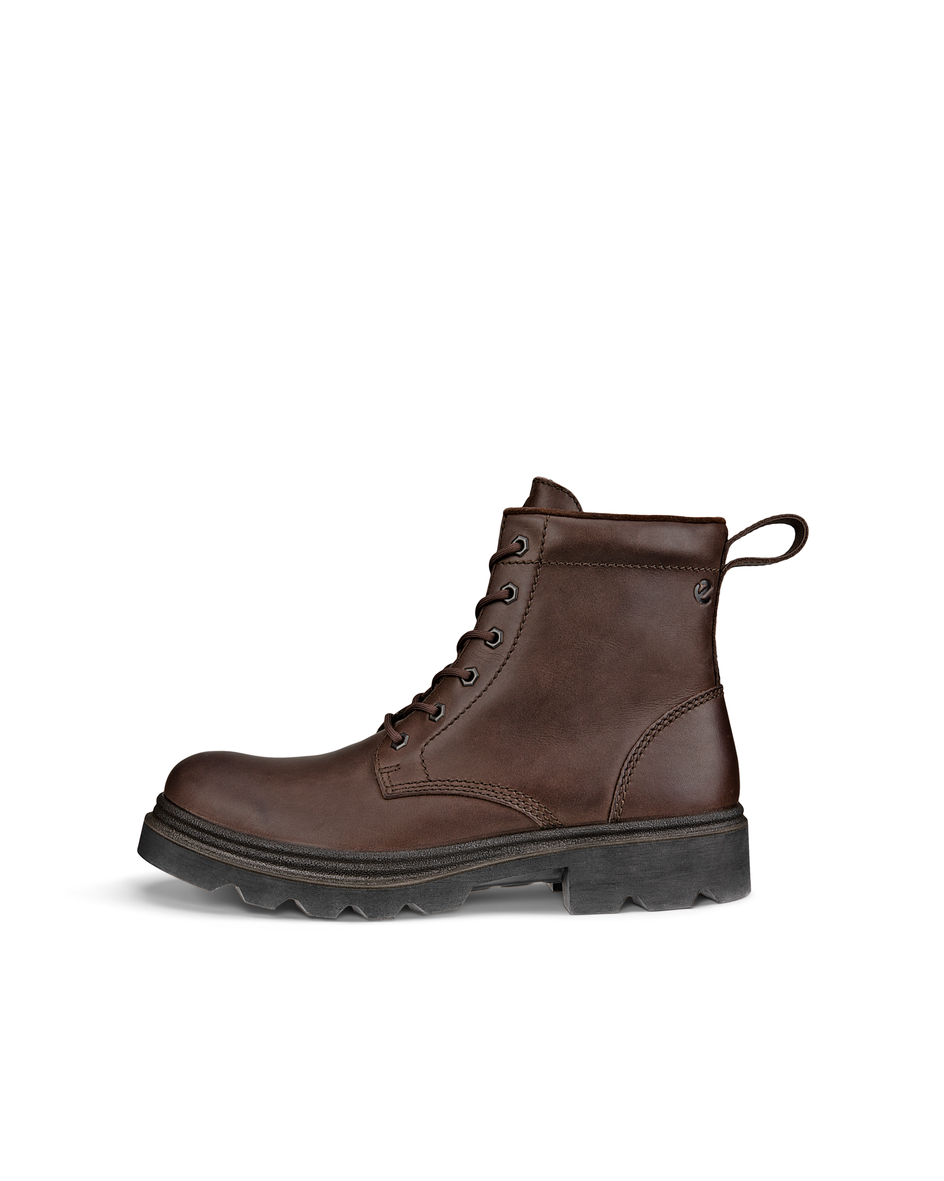 Men's ECCO® Grainer Leather Lace-Up Boot - Brown - Outside