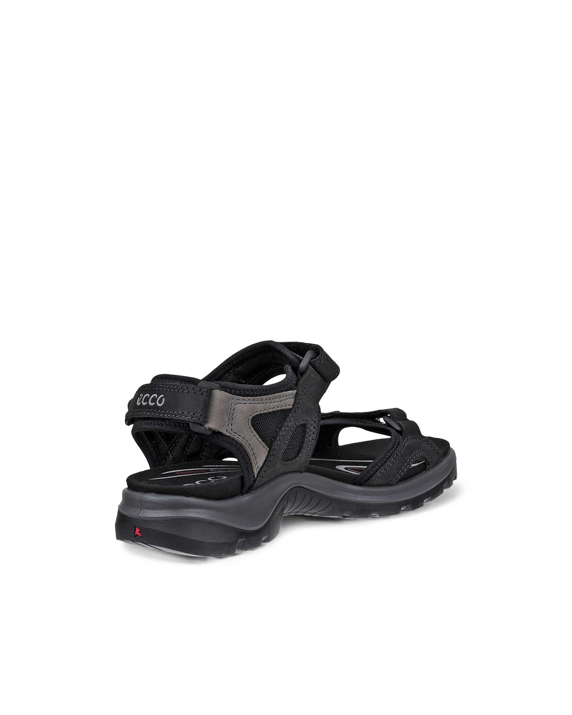 Women's ECCO® Offroad Nubuck Hiking Sandal - Black - Back