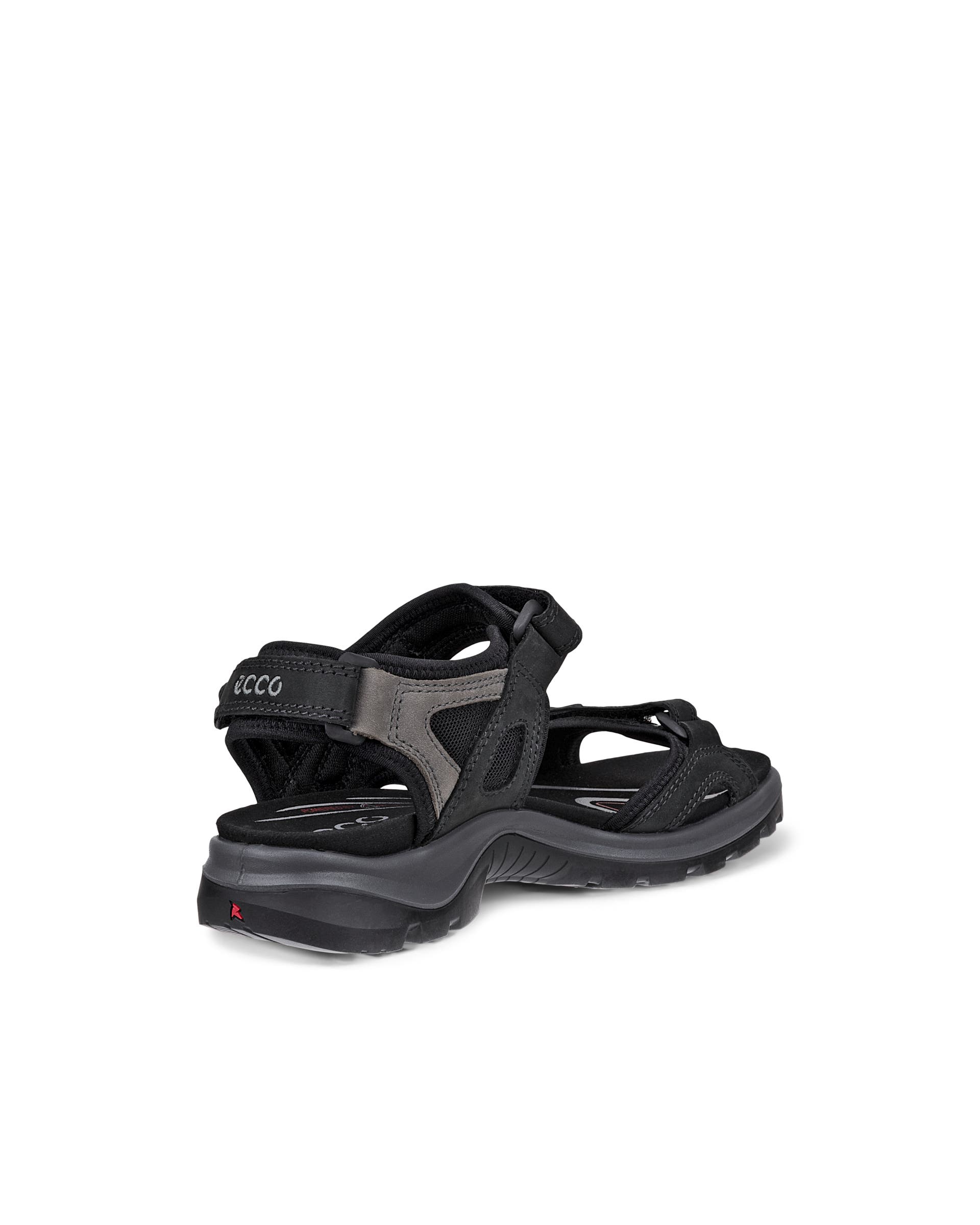Women's ECCO® Offroad Nubuck Hiking Sandal - Black - Back