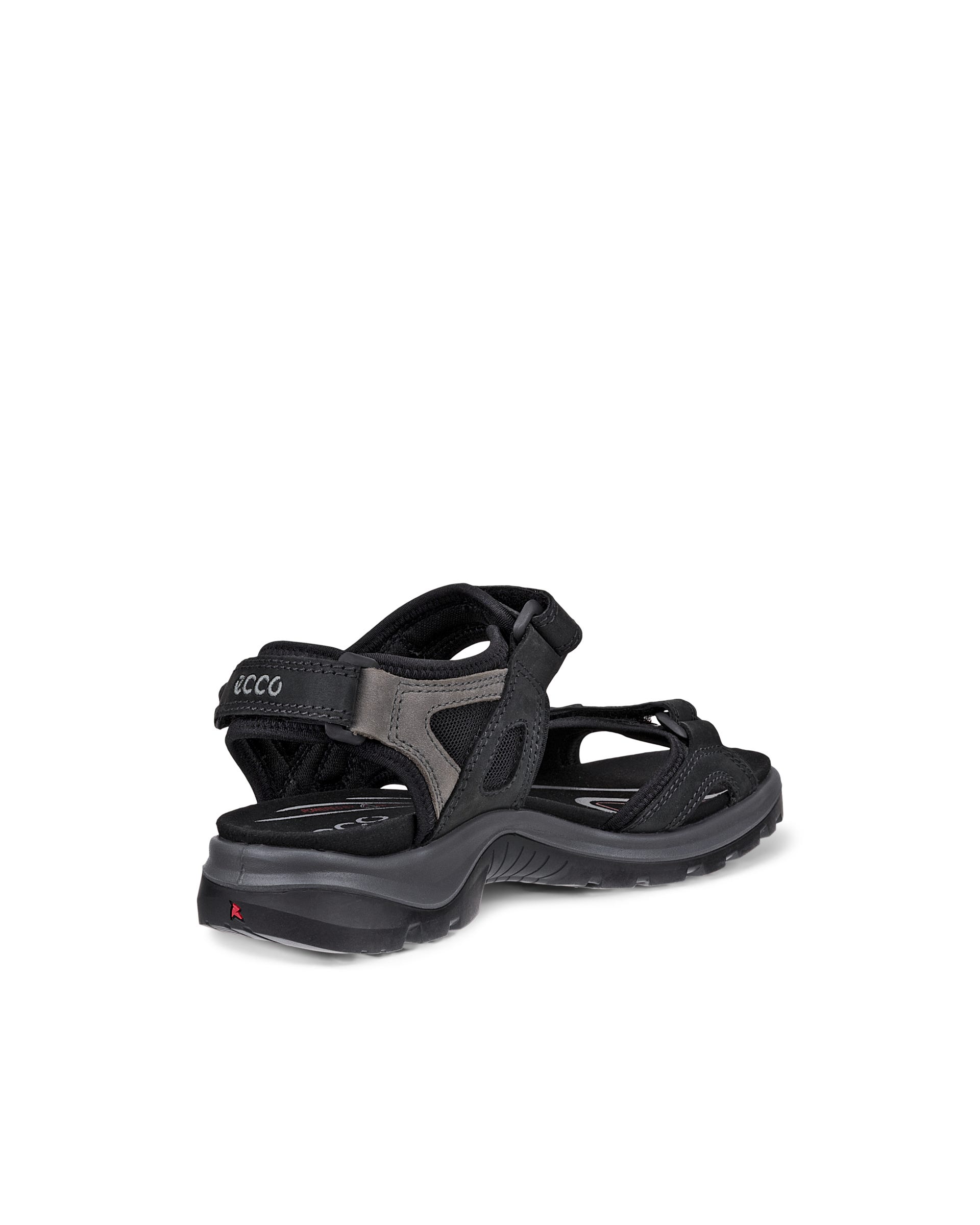 Women's ECCO® Offroad Nubuck Hiking Sandal - Black - Back