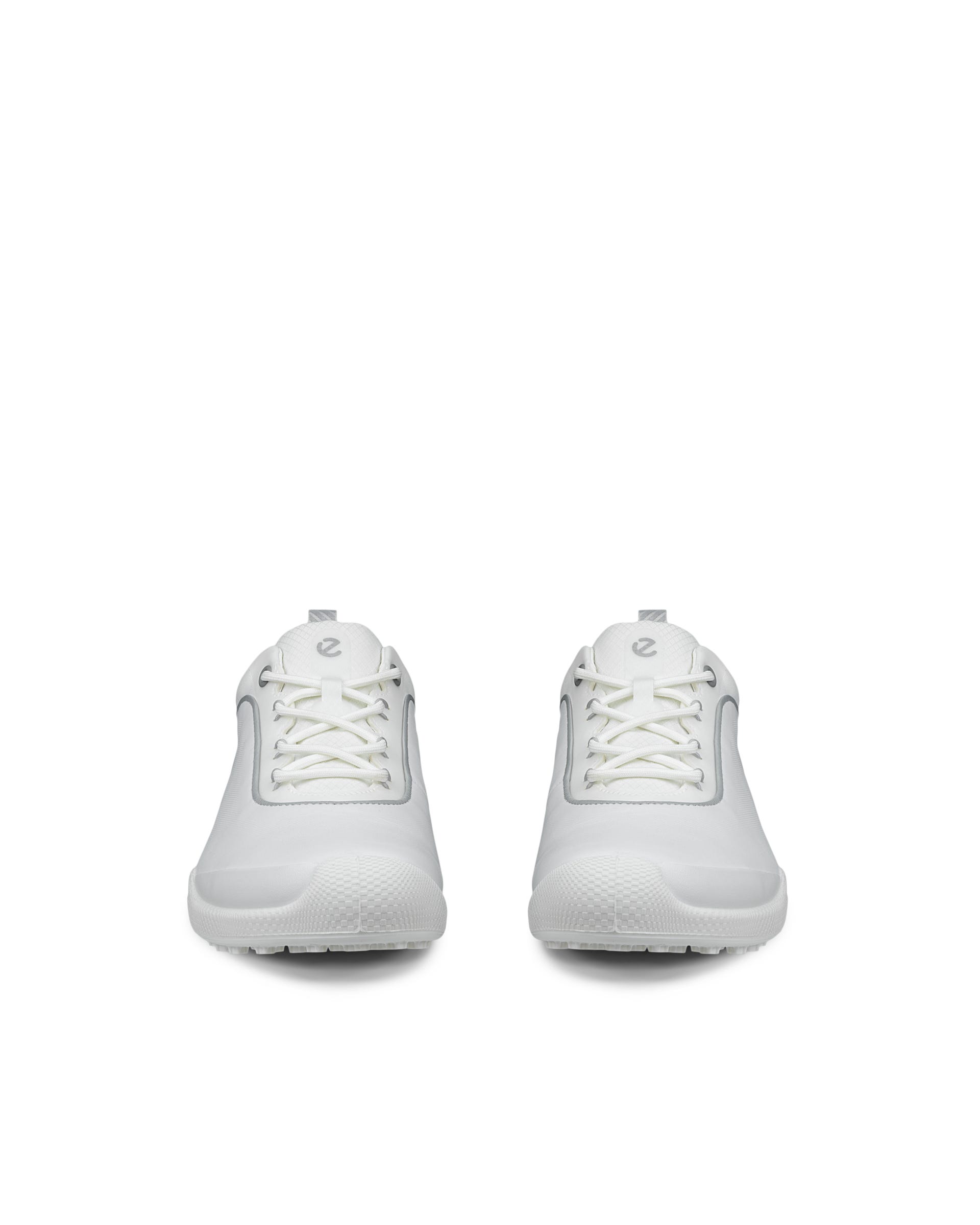 Women's ECCO® Golf Biom Hybrid Leather Golf Shoe - White - Front pair