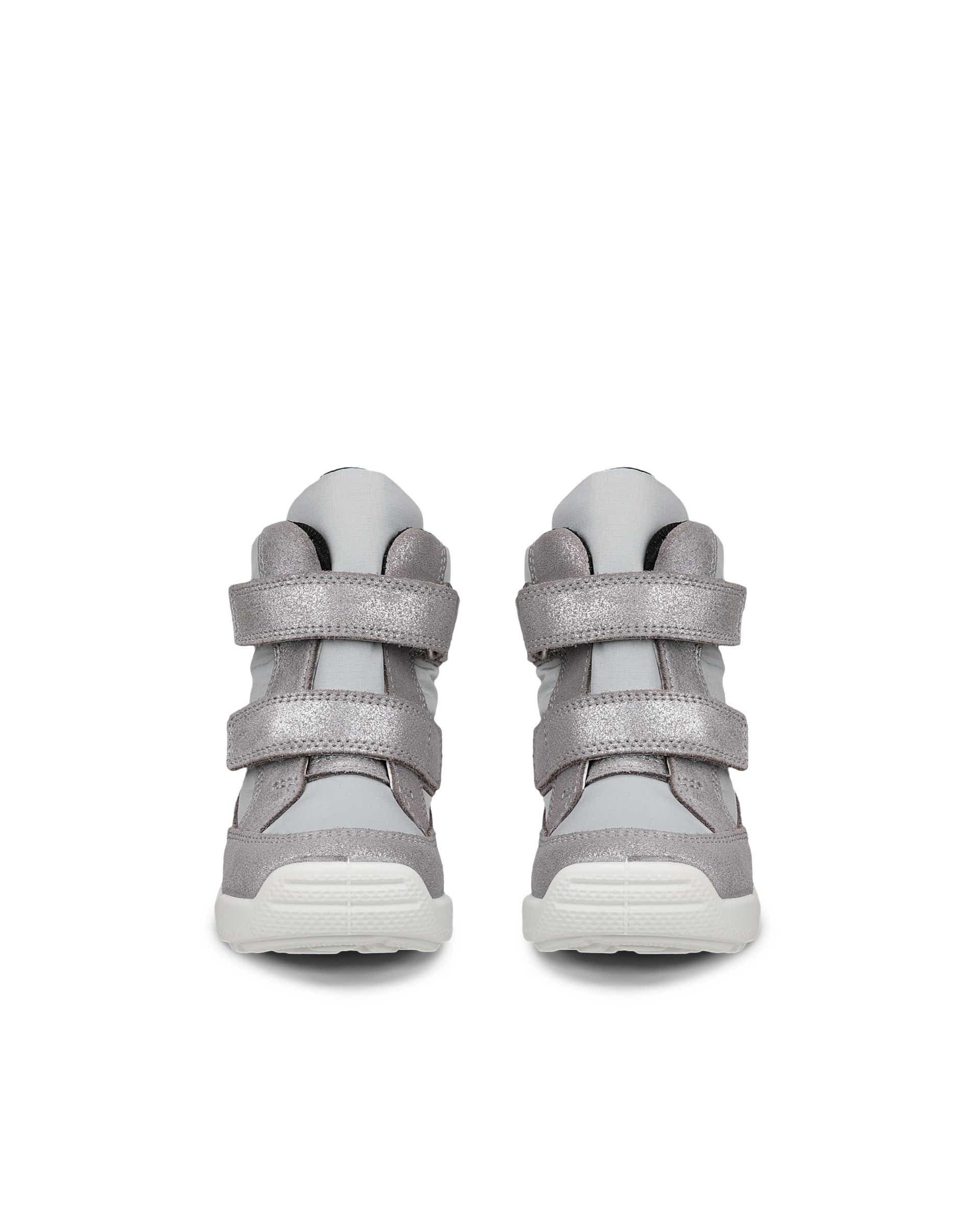 ECCO® URBAN MINI Kinder Halbhoher Stiefel aus Veloursleder mit Gore-Tex - Grau - Front pair