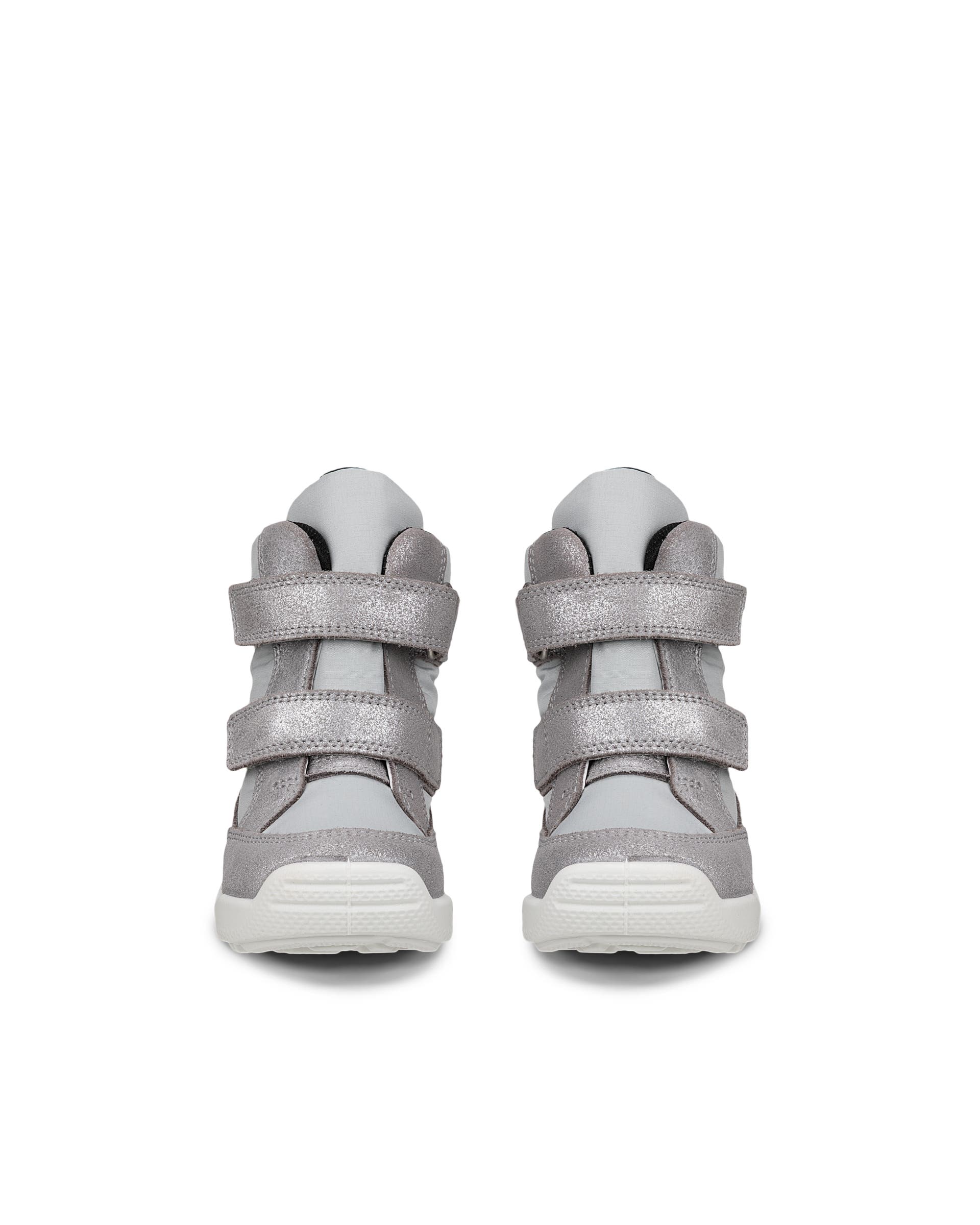 ECCO® URBAN MINI Kinder Halbhoher Stiefel aus Veloursleder mit Gore-Tex - Grau - Front pair