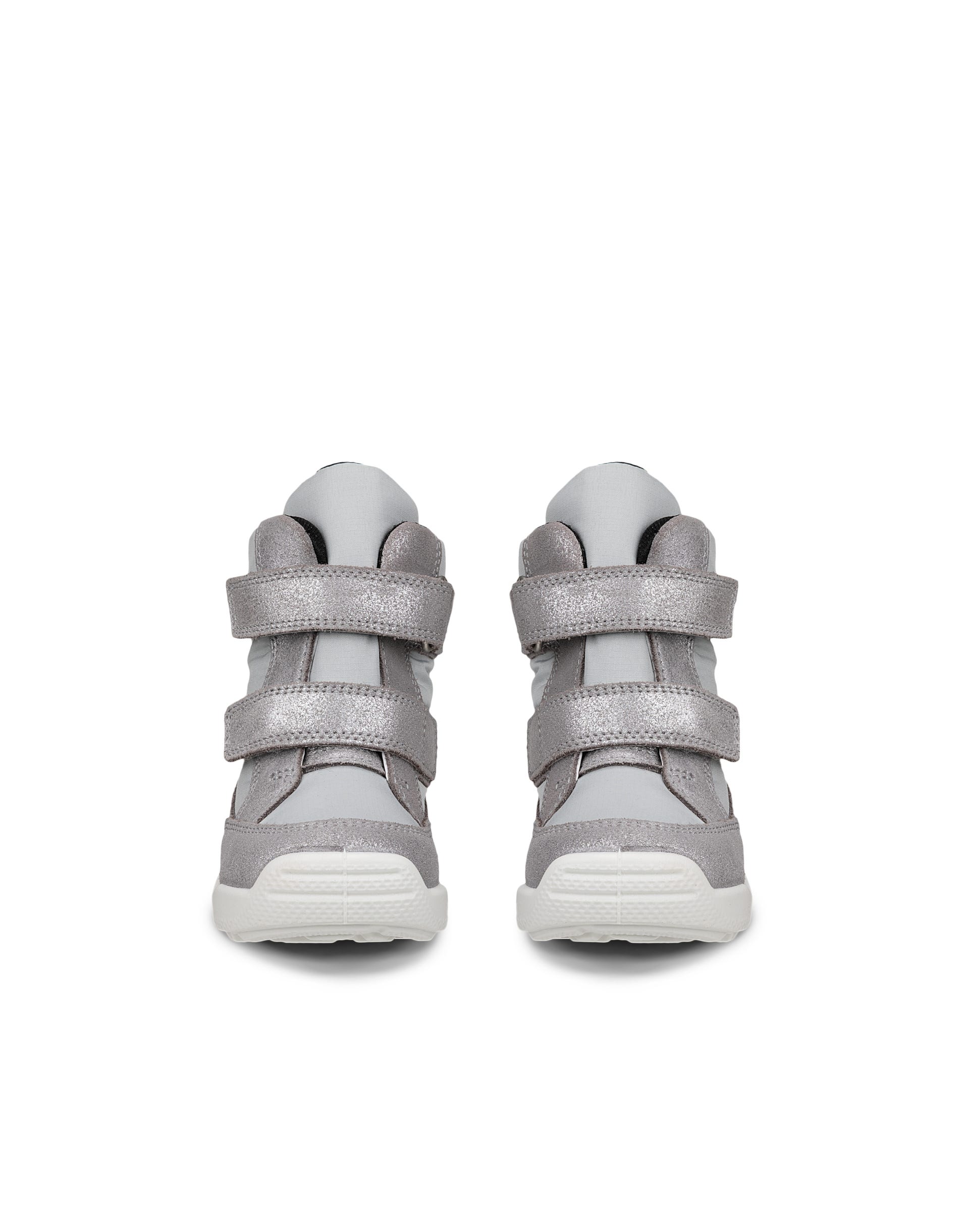 ECCO® URBAN MINI Kinder Halbhoher Stiefel aus Veloursleder mit Gore-Tex - Grau - Front pair